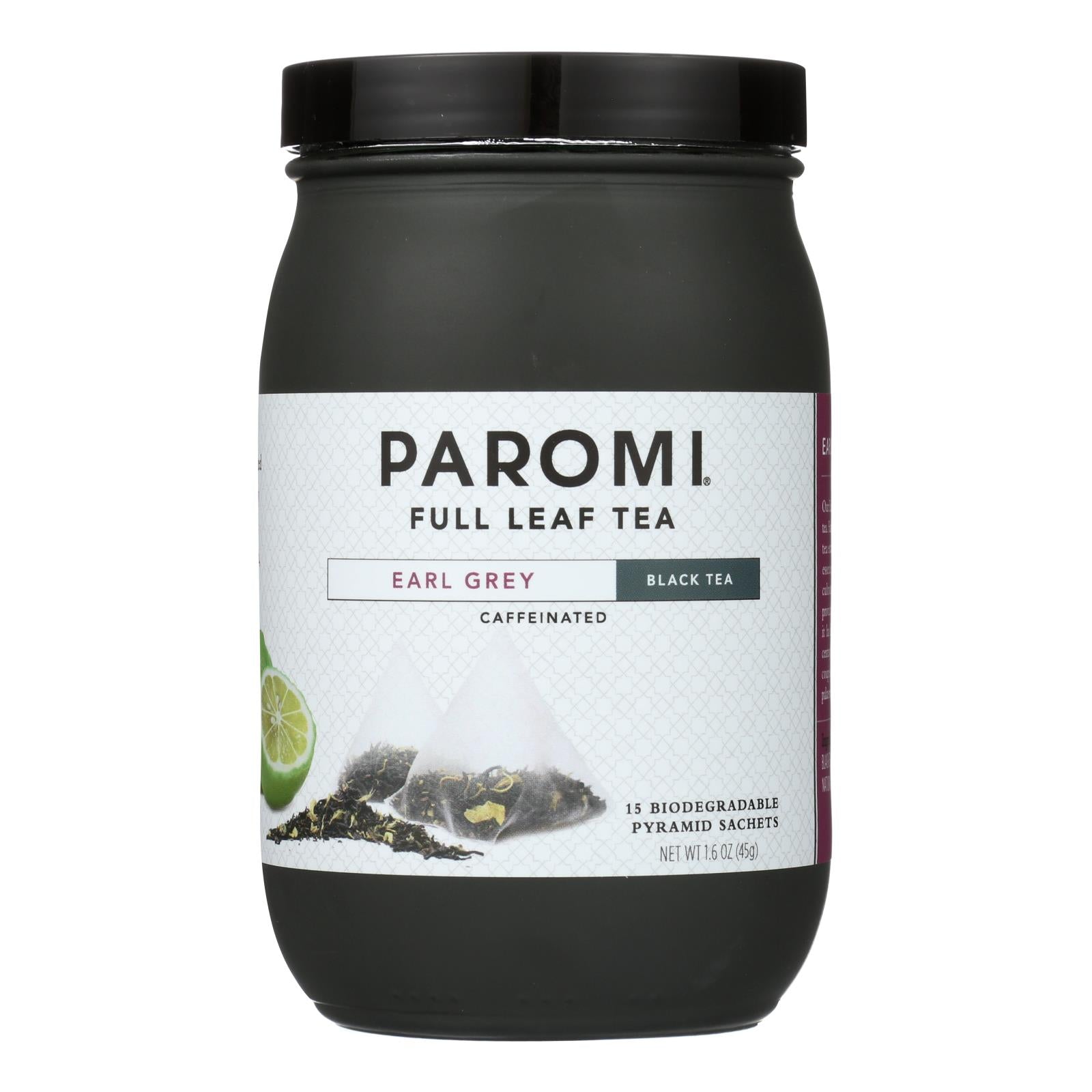 Té piramidal Earl Grey Paromi (paquete de 6 - 15 unidades)