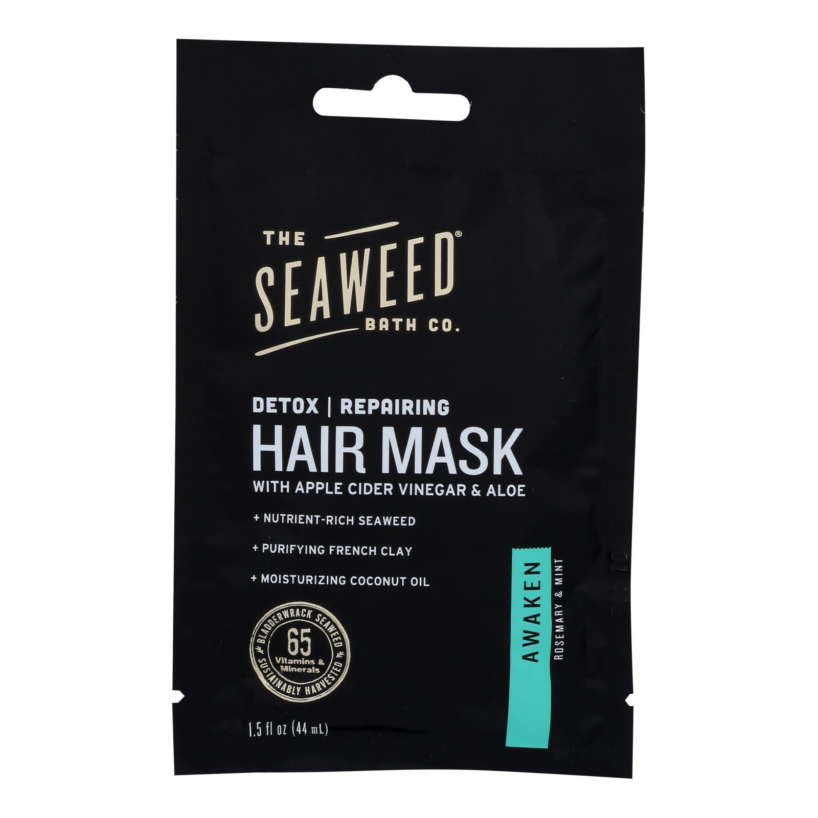 Mascarilla capilar desintoxicante "Despierta" de The Seaweed Bath Co (1.5 oz, paquete de 6) 
