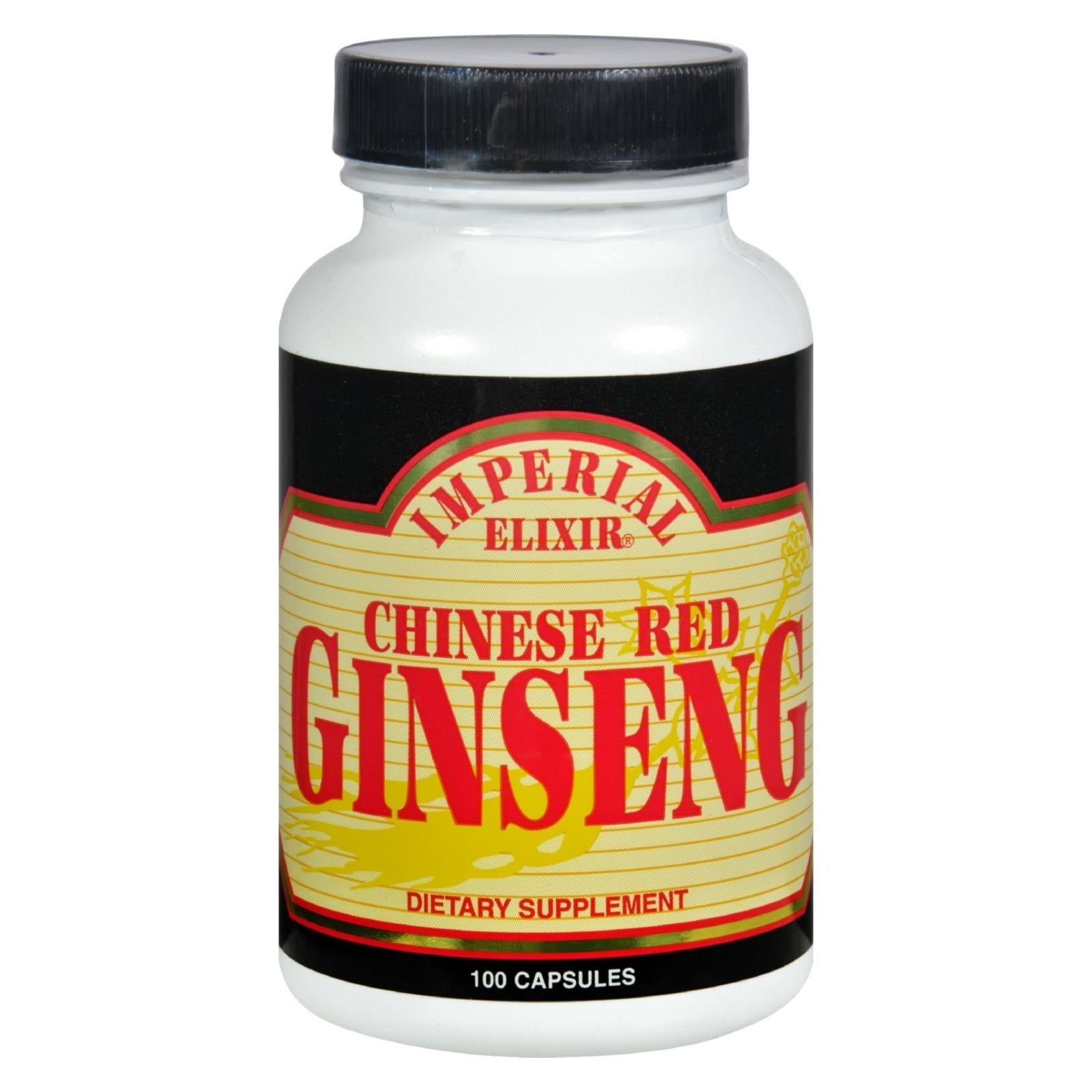 Elixir Imperial de Ginseng Rojo Chino, 100 Cápsulas