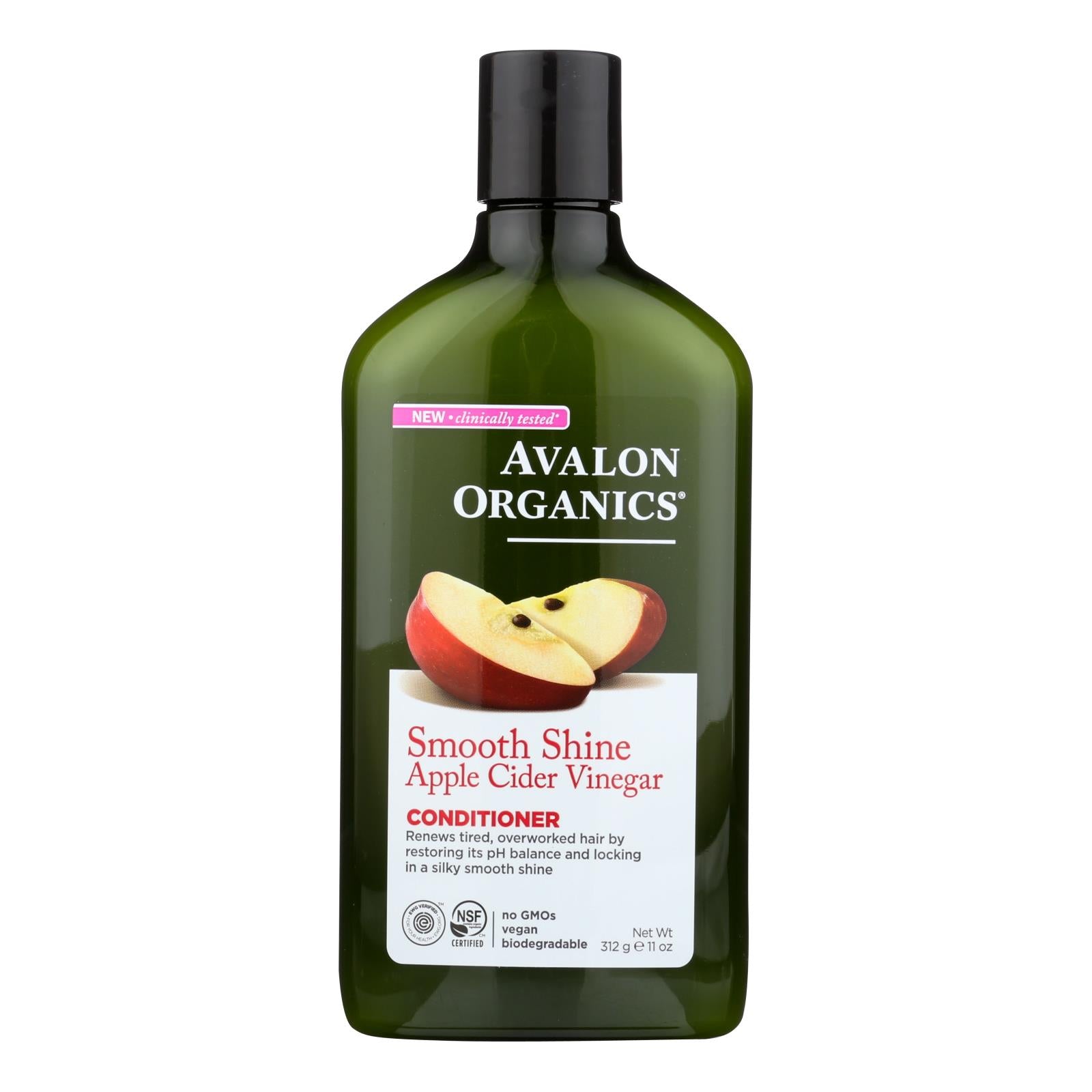 Acondicionador suavizante Avalon con vinagre de sidra de manzana para un cabello nutrido y brillante (11 oz)