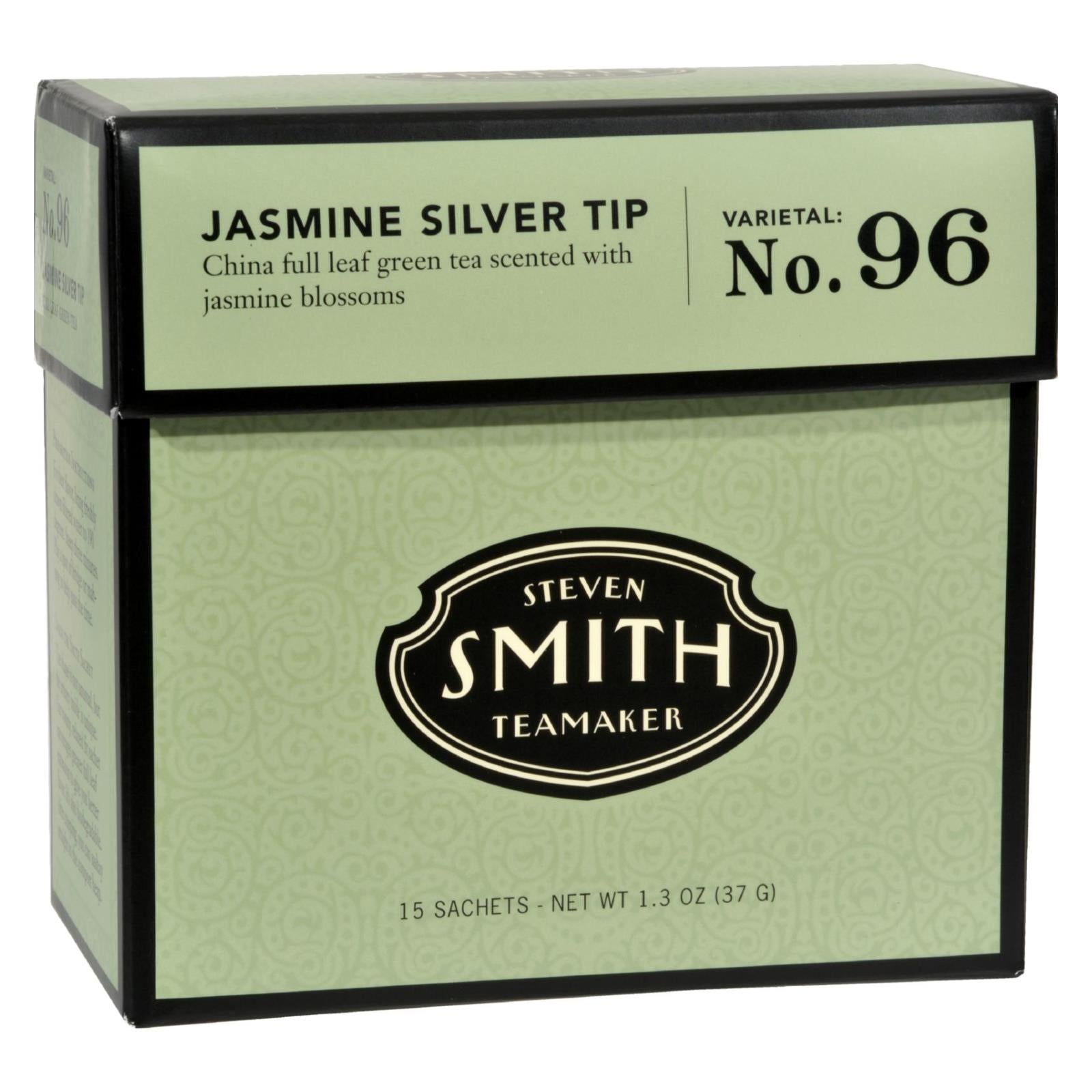 Smith Teamaker Green Tea - Jasmine Silver Tip (Pack of 6, 15 Bags)