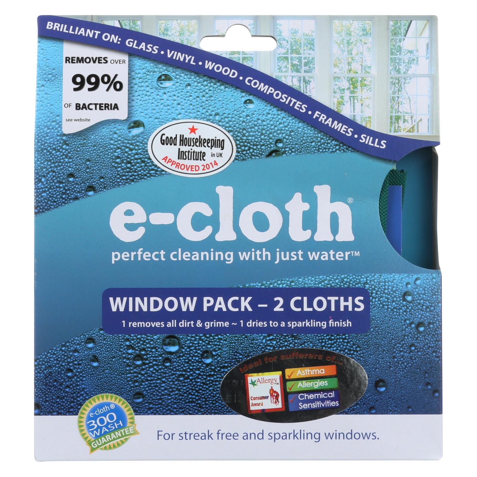 E-Cloth Window Cleaning Cloths - Pack of 2