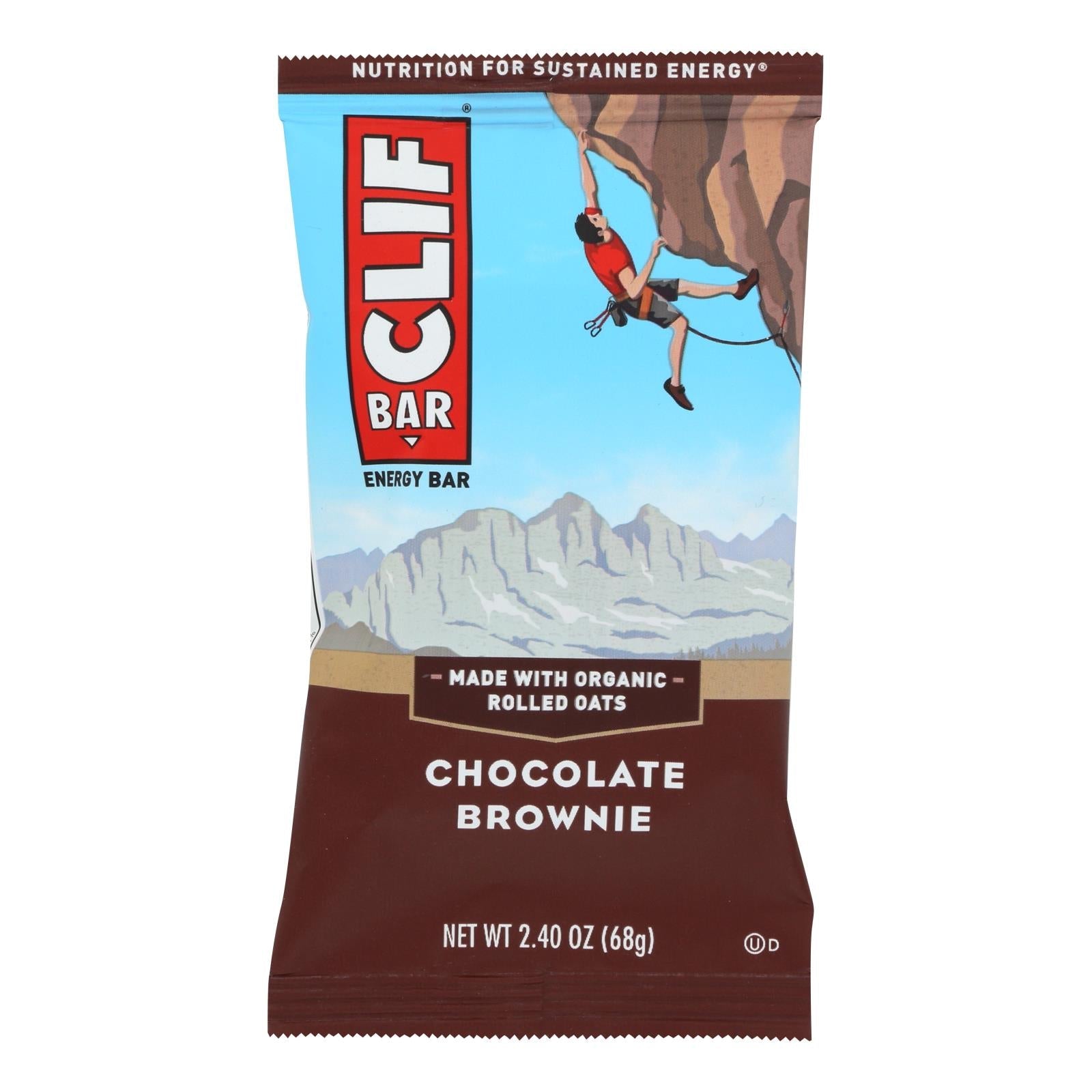 Brownie de chocolate orgánico Clif Bar, paquete de 12, 2.4 oz cada uno