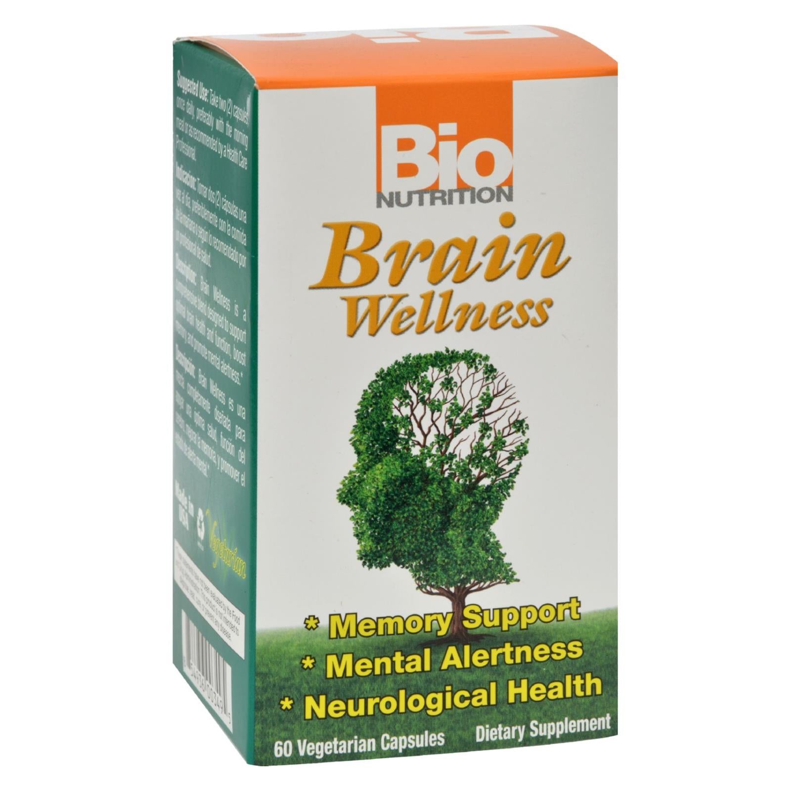 Cápsulas vegetarianas Bio Nutrition Brain Wellness (60 unidades)