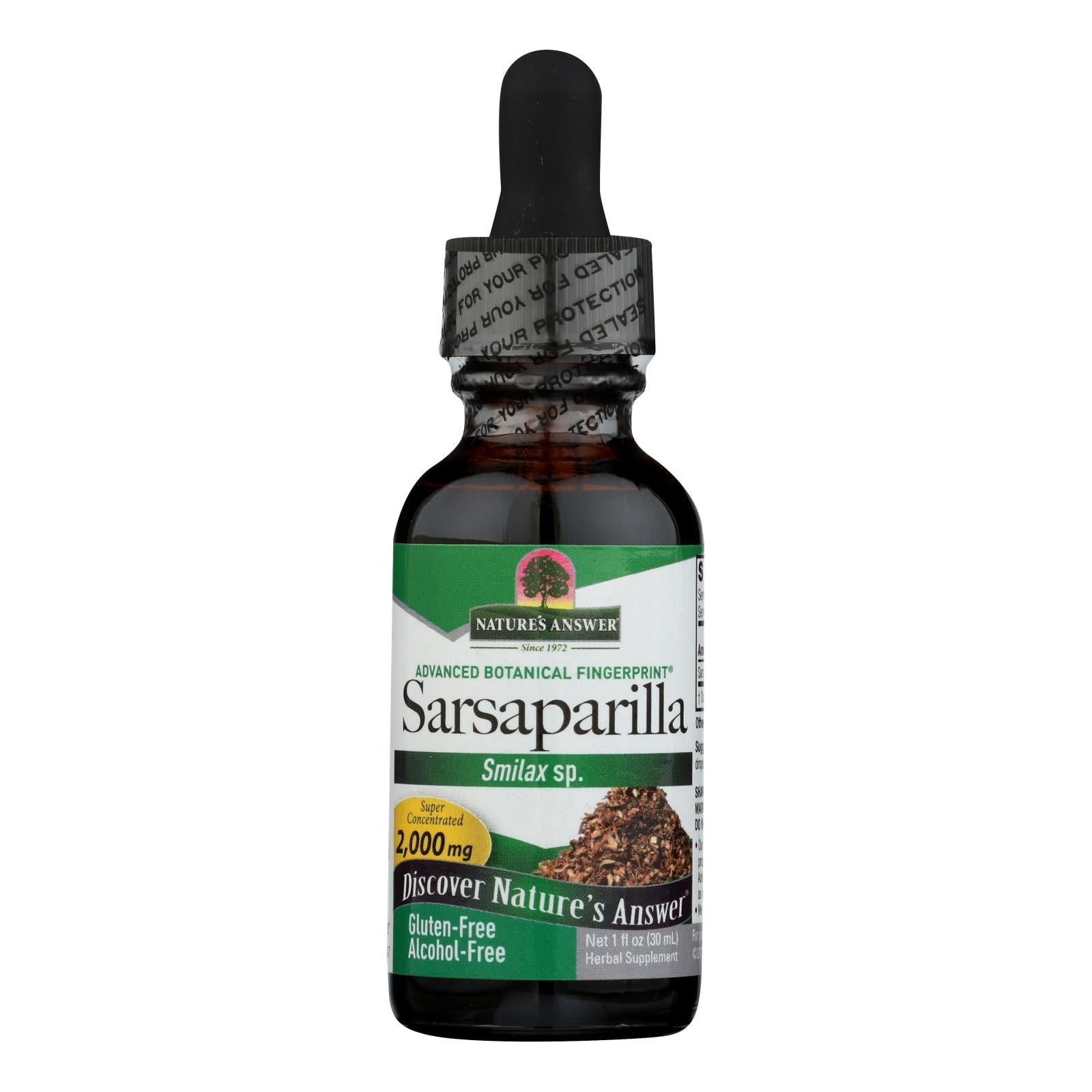 Zarzaparrilla sin alcohol Nature's Answer de 1 oz