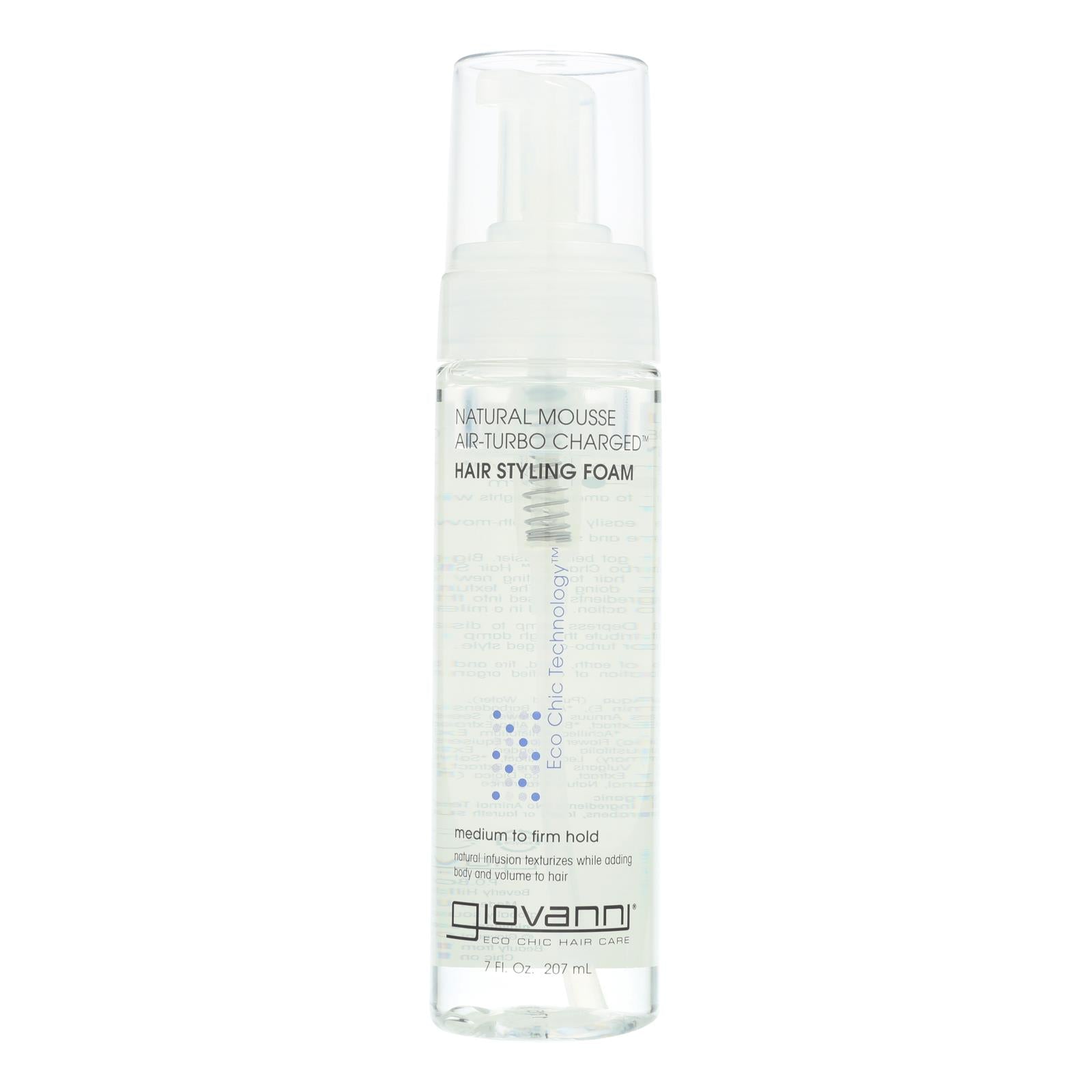 Mousse Giovanni Air-Turbo para peinar el cabello totalmente natural de 7 oz