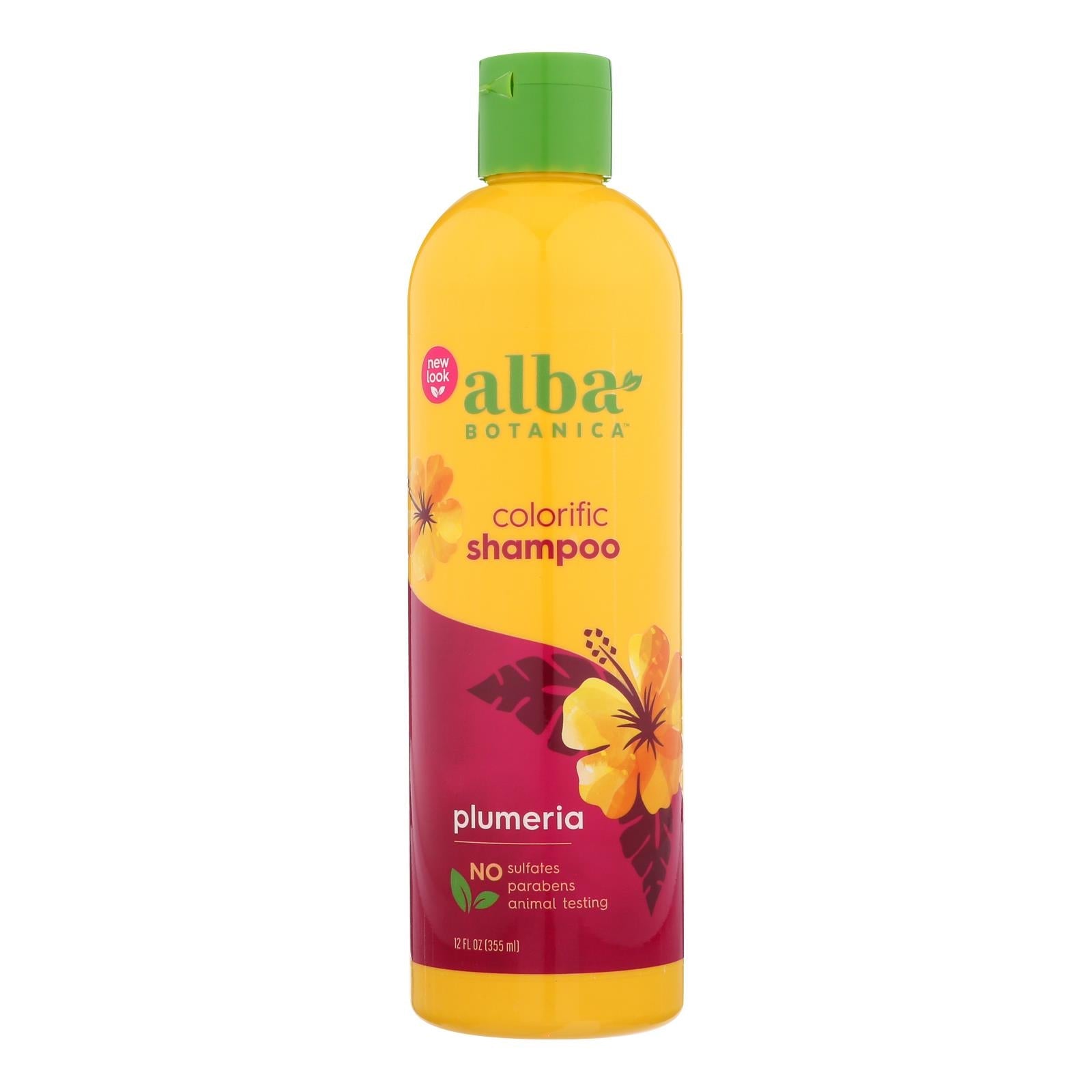 Champú Alba Botanica Colorific Plumeria, 12 onzas líquidas 