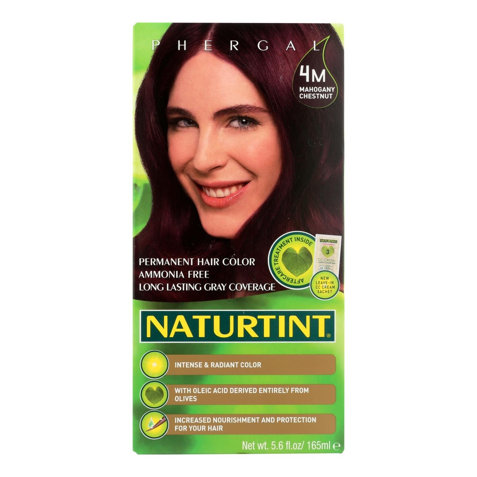 Tinte permanente Naturtint para el cabello - 4 meses - Castaño caoba - 147 ml - Paquete de 2