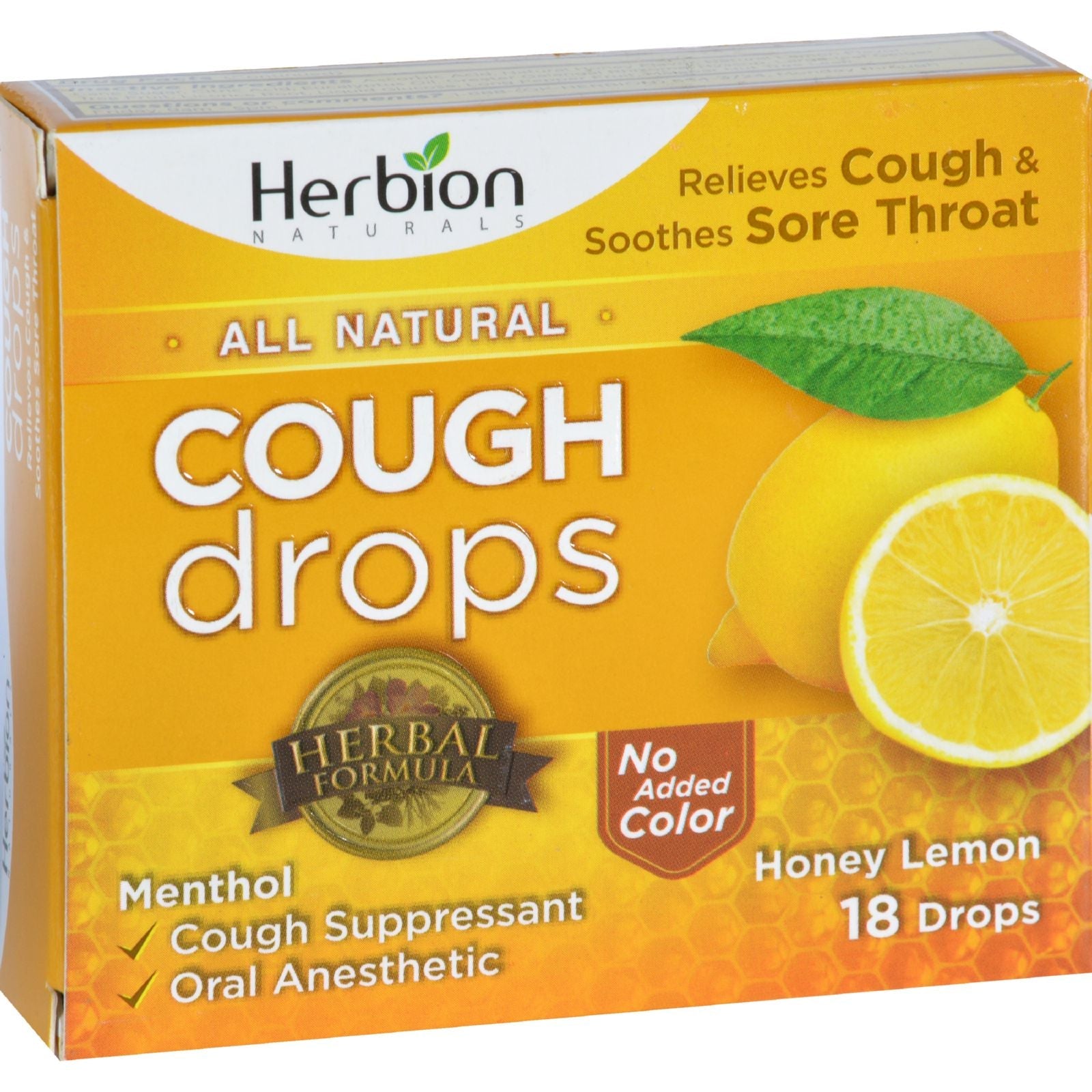 Pastillas para la tos Herbion Naturals con miel y limón (paquete de 18)