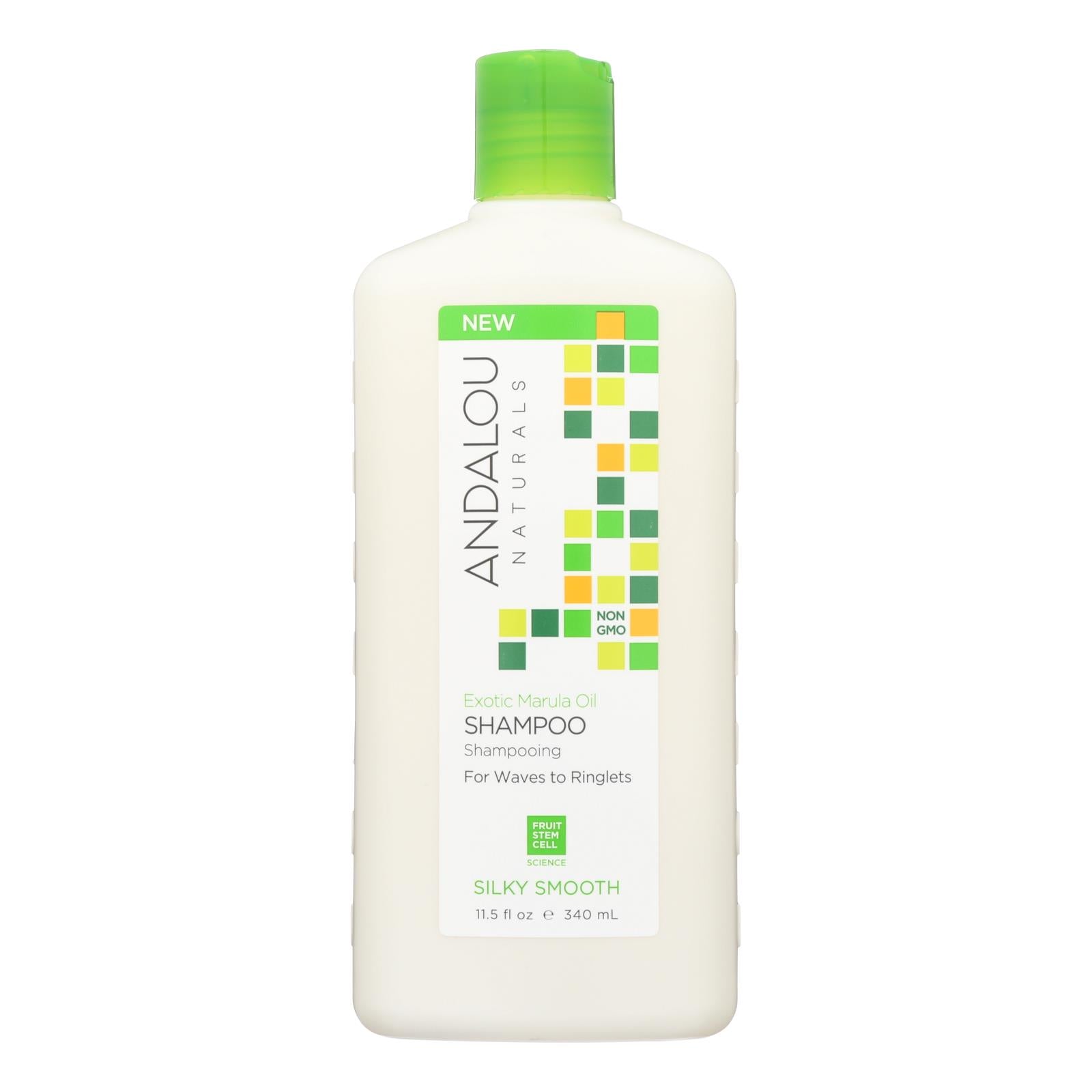 Champú Andalou Naturals Silky Smooth con aceite de marula exótico, 325 ml 
