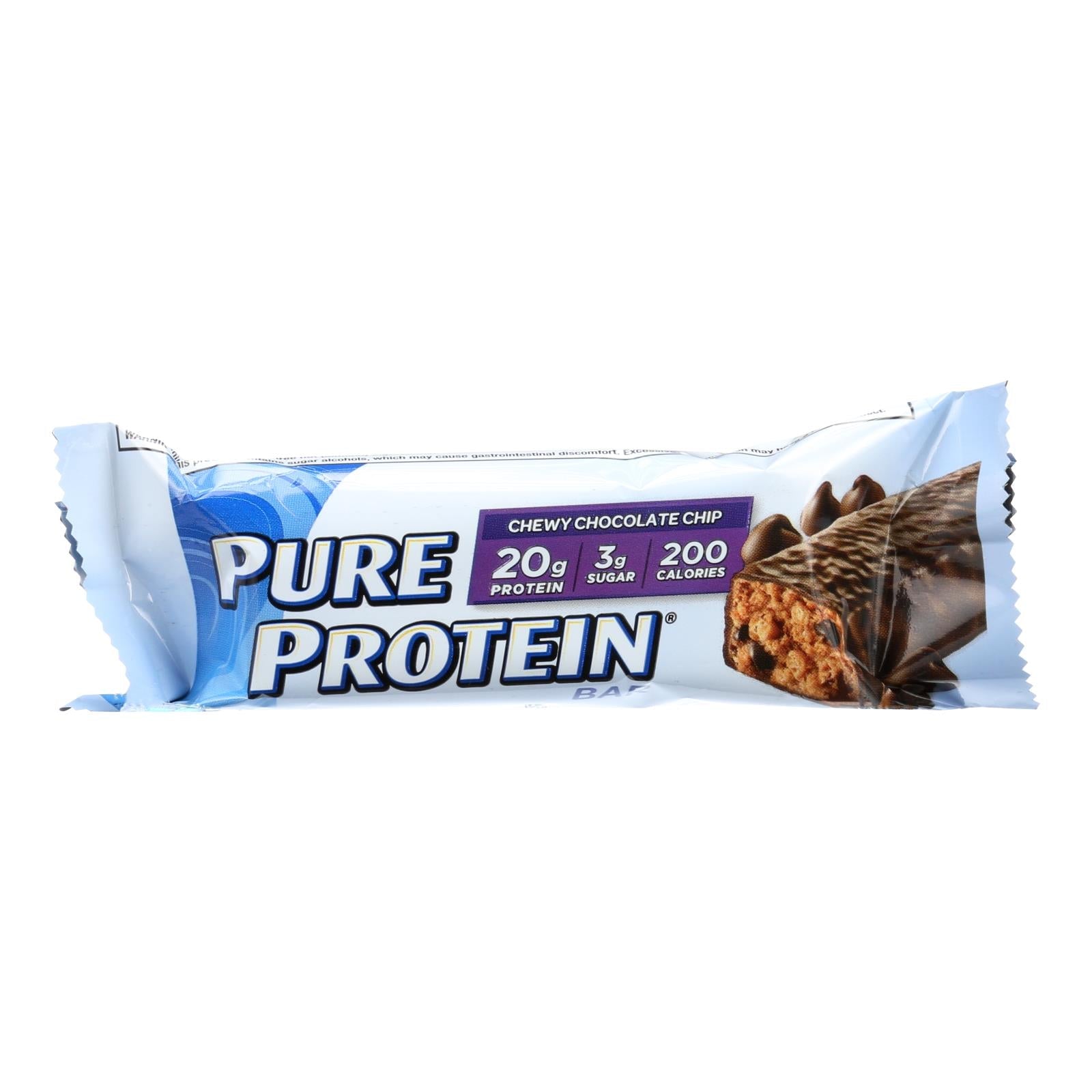 Barrita de proteína pura con chispas de chocolate (caja de 6 unidades, 50 gramos)