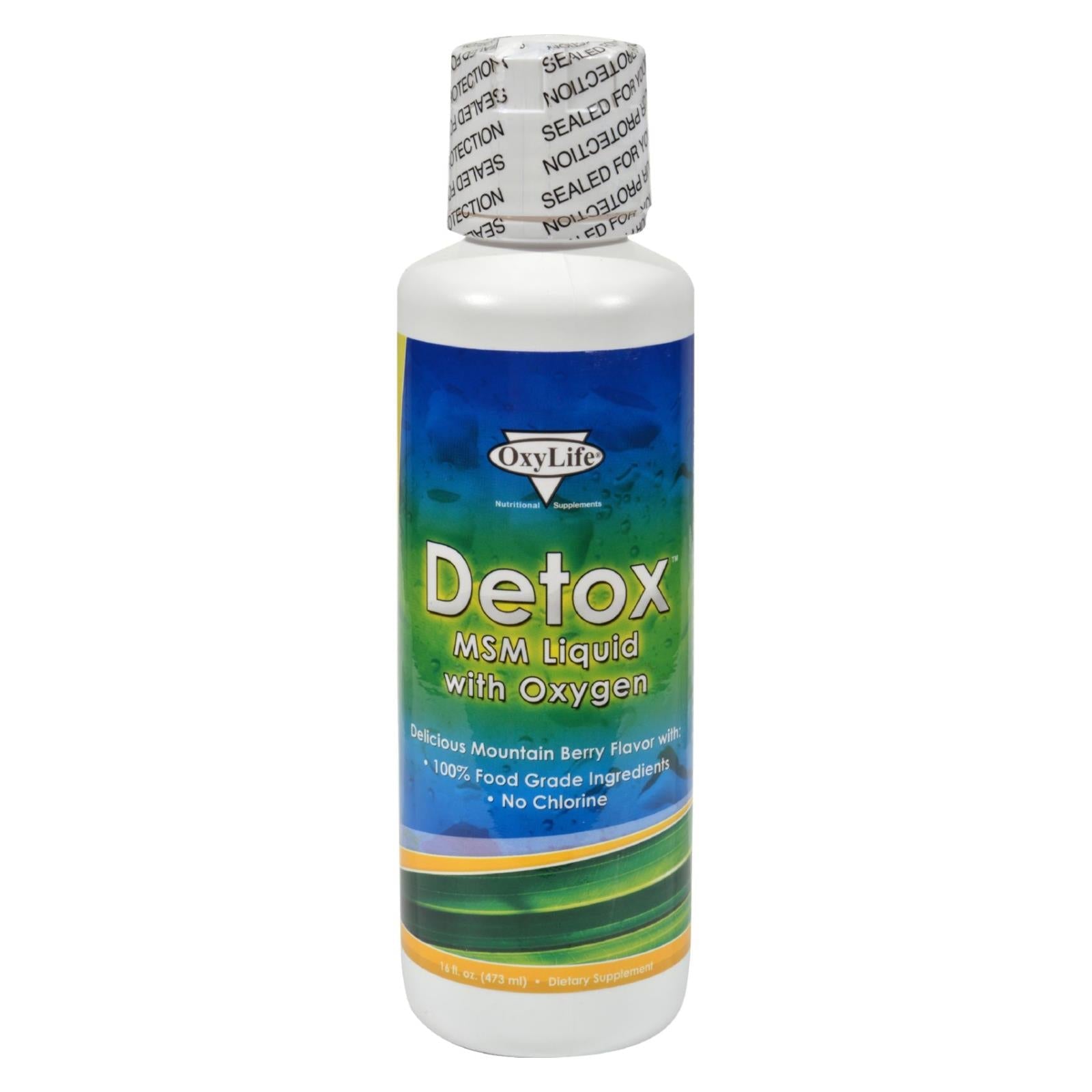 Oxígeno líquido desintoxicante MSM Oxylife (16 onzas líquidas)