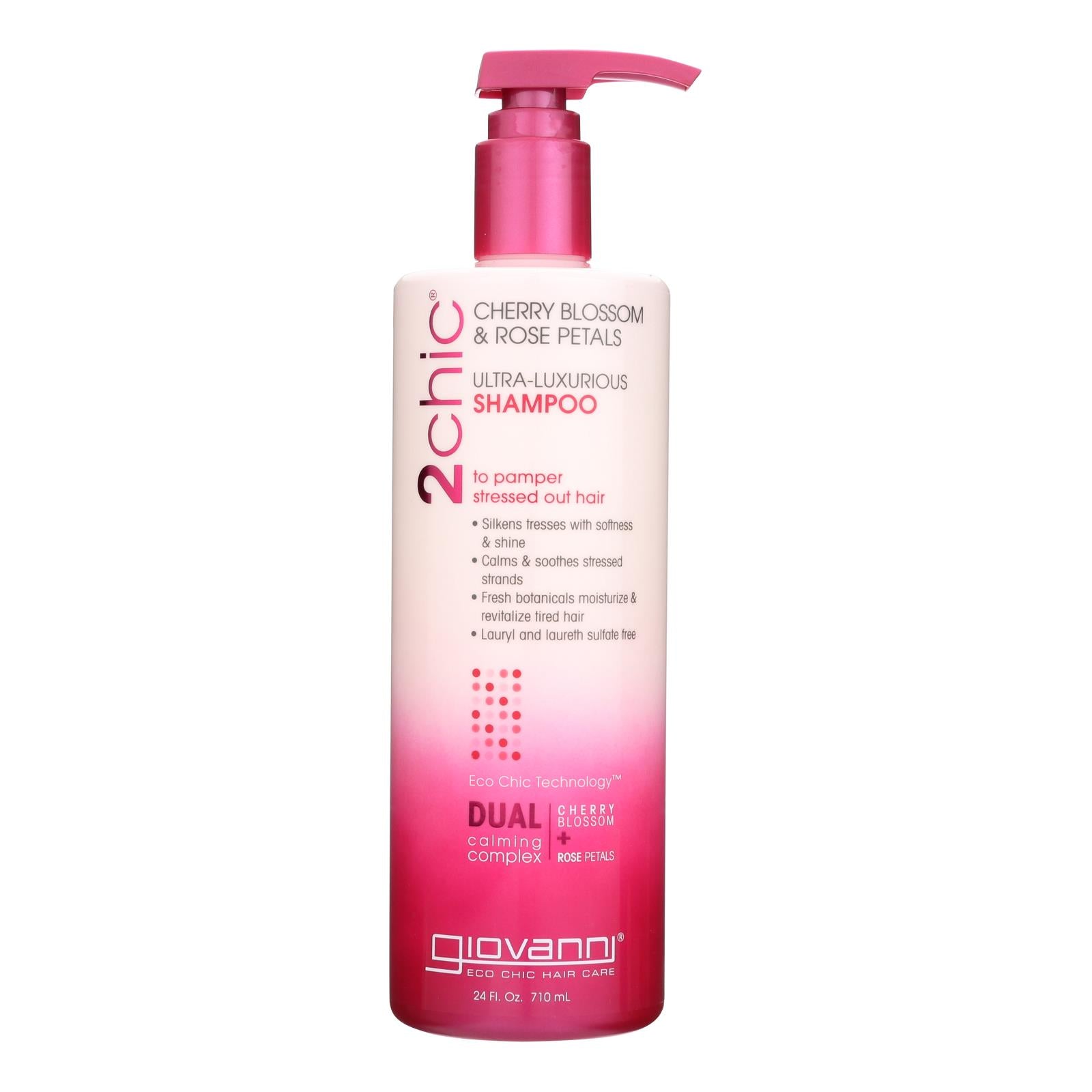 Giovanni 2chic: Champú de flor de cerezo y pétalos de rosa - 24 onzas líquidas