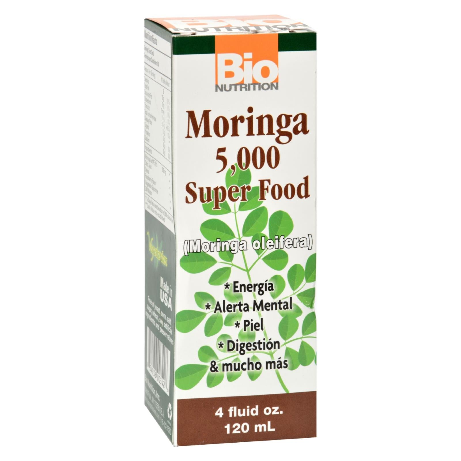 Extracto de superalimento de moringa de Bio Nutrition, 5000 mg, 118 ml