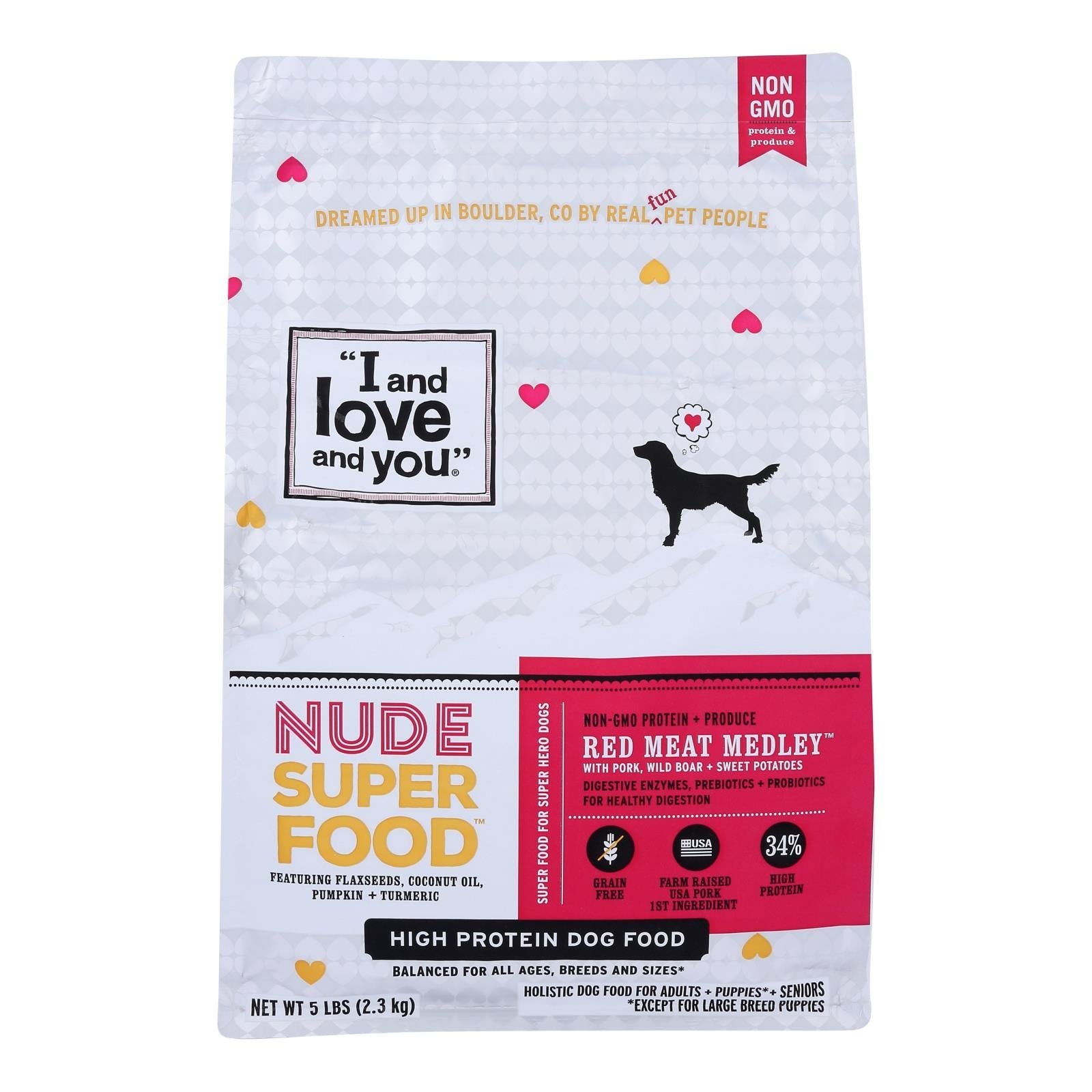 Mezcla de carne roja premium I and Love and You, sin cereales (paquete de 3 - 5 lb)