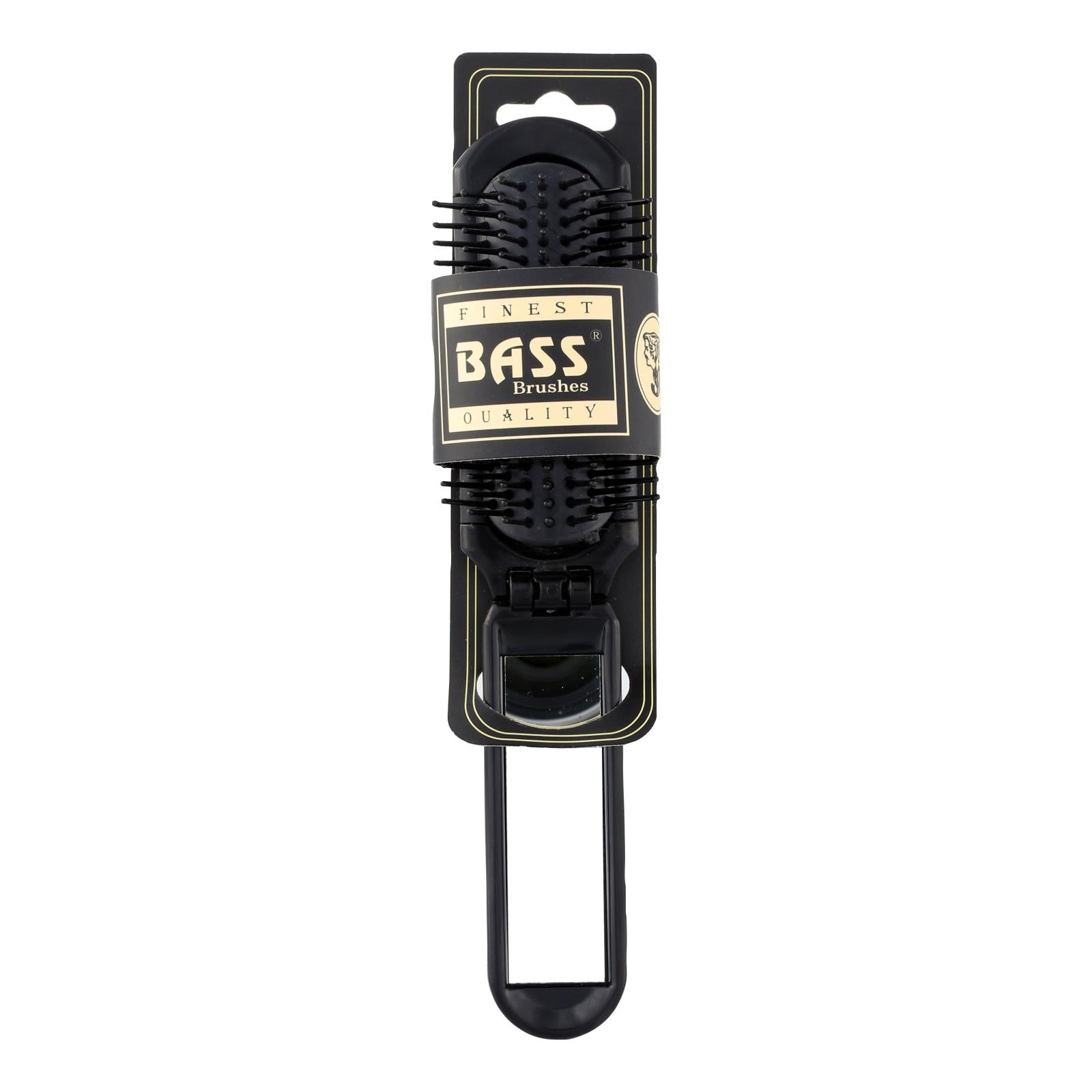 Cepillo de viaje plegable con cerdas de nailon y espejo Bass Brushes