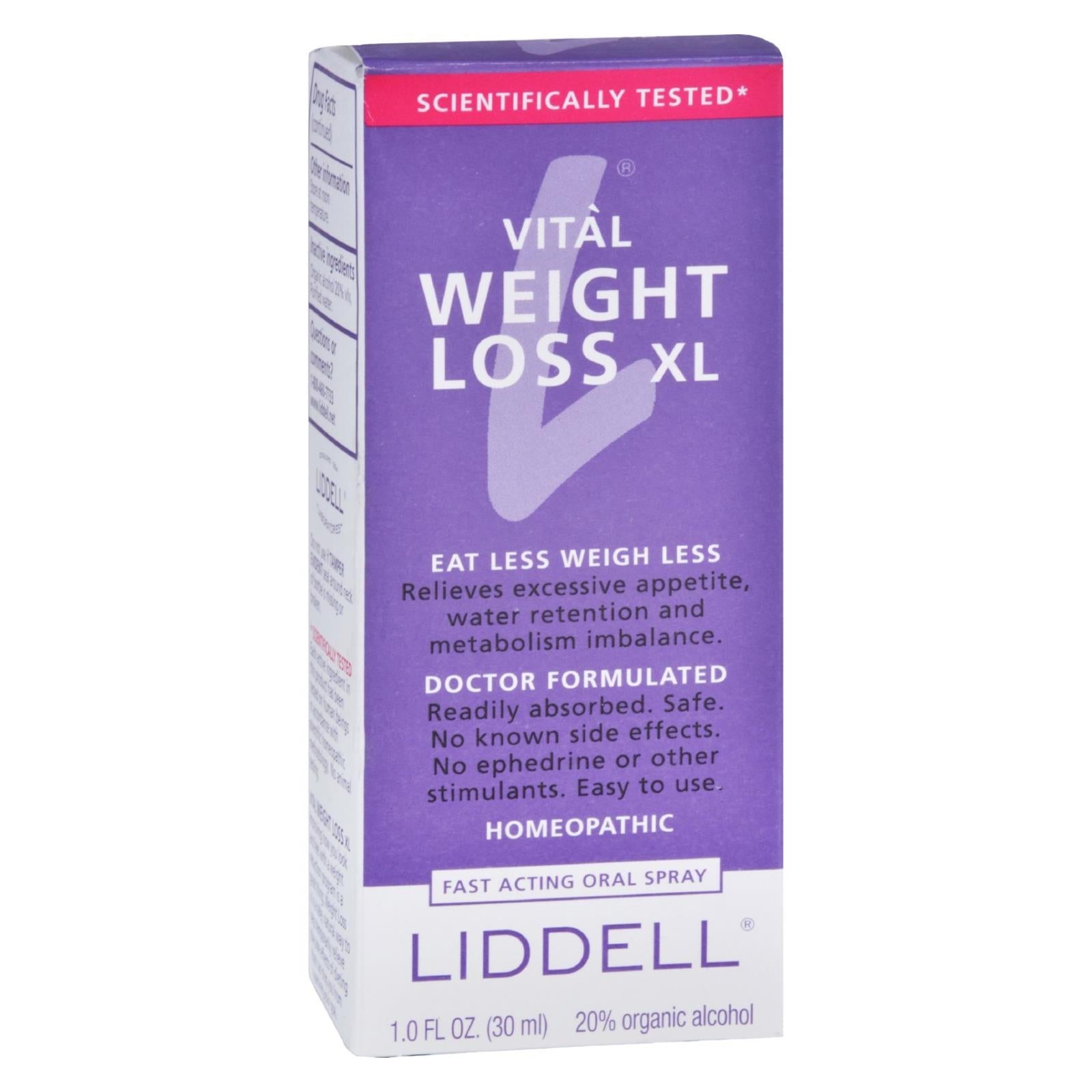 Liddell Homeopathic XL Pérdida de Peso, 1 onza líquida