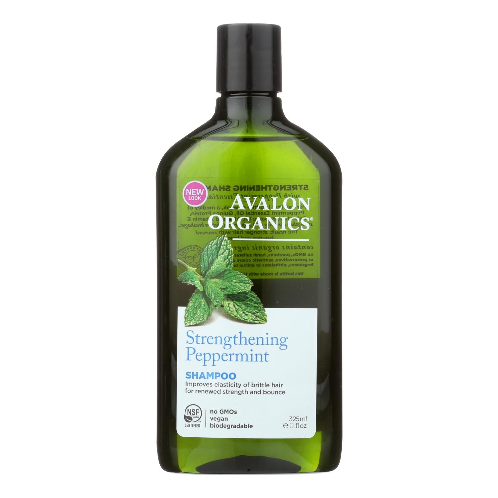 Champú revitalizante Avalon Organics con extractos botánicos de menta - 325 ml
