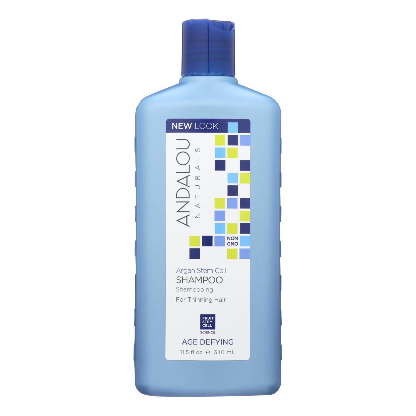 Champú antiedad con células madre de argán Andalou Naturals, 345 ml