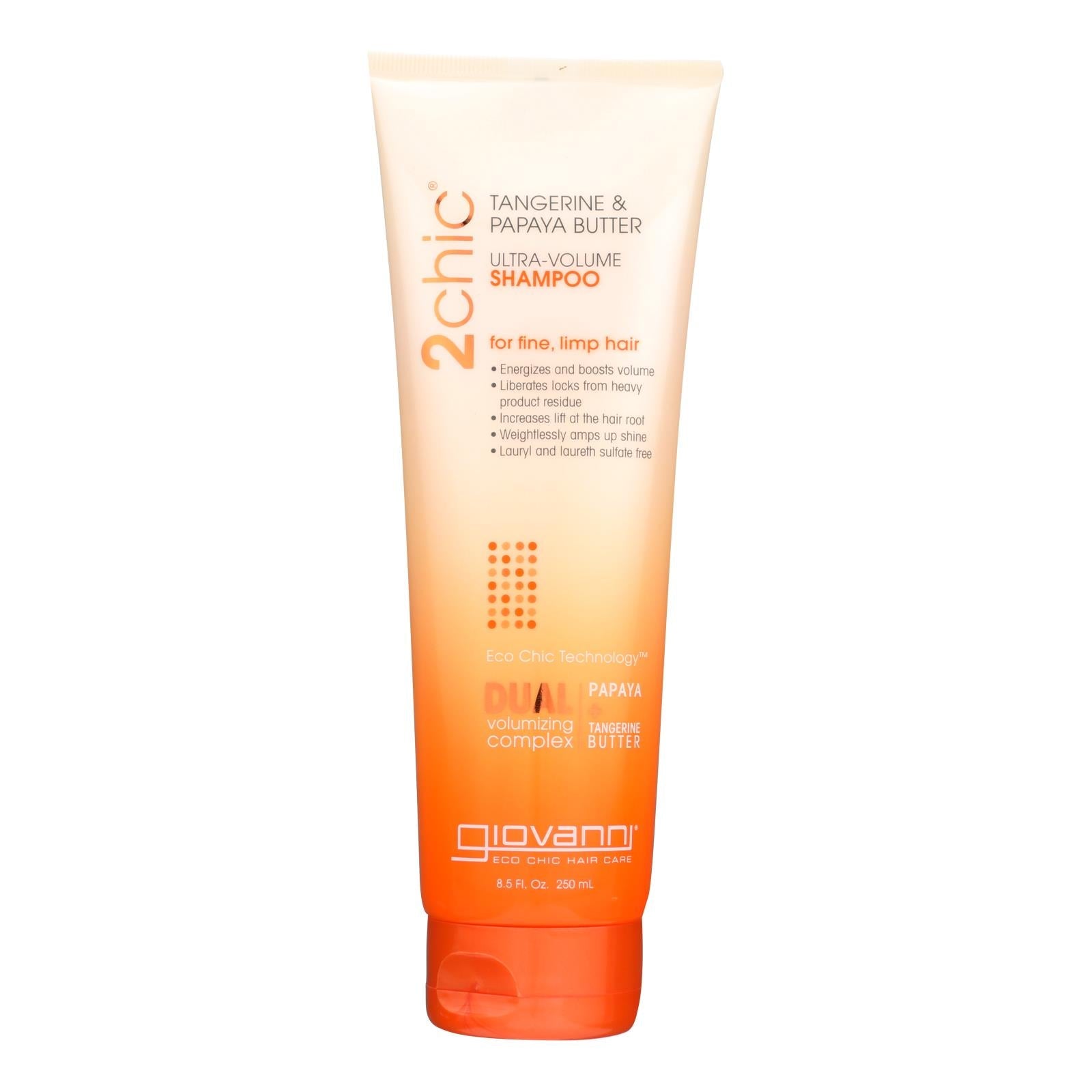 Champú Giovanni 2chic Ultra-Volume con Mantequilla de Mandarina y Papaya (8.5 onzas líquidas)