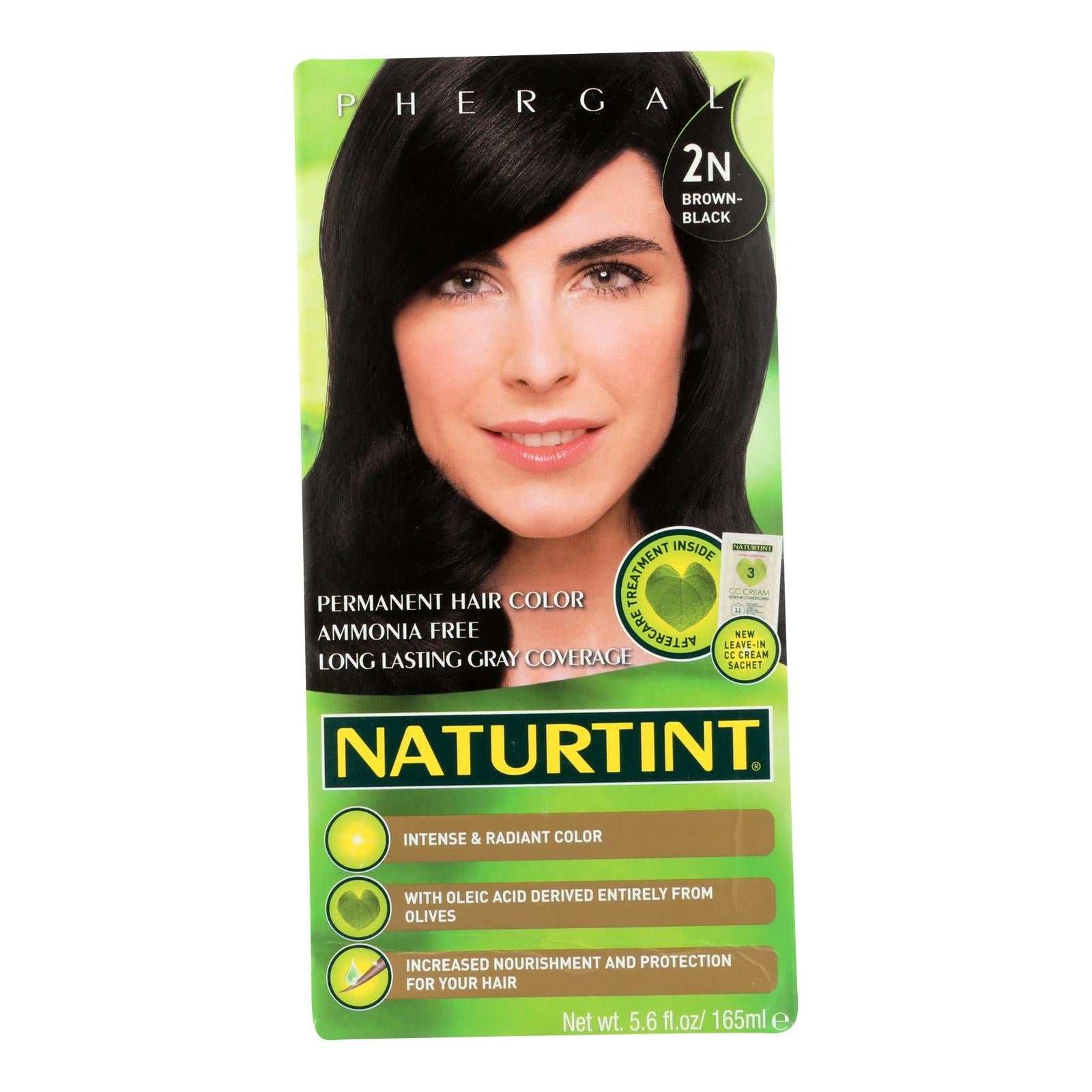 Tinte permanente Naturtint, enriquecido con ingredientes vegetales, 147 ml, 2 tonos castaño oscuro
