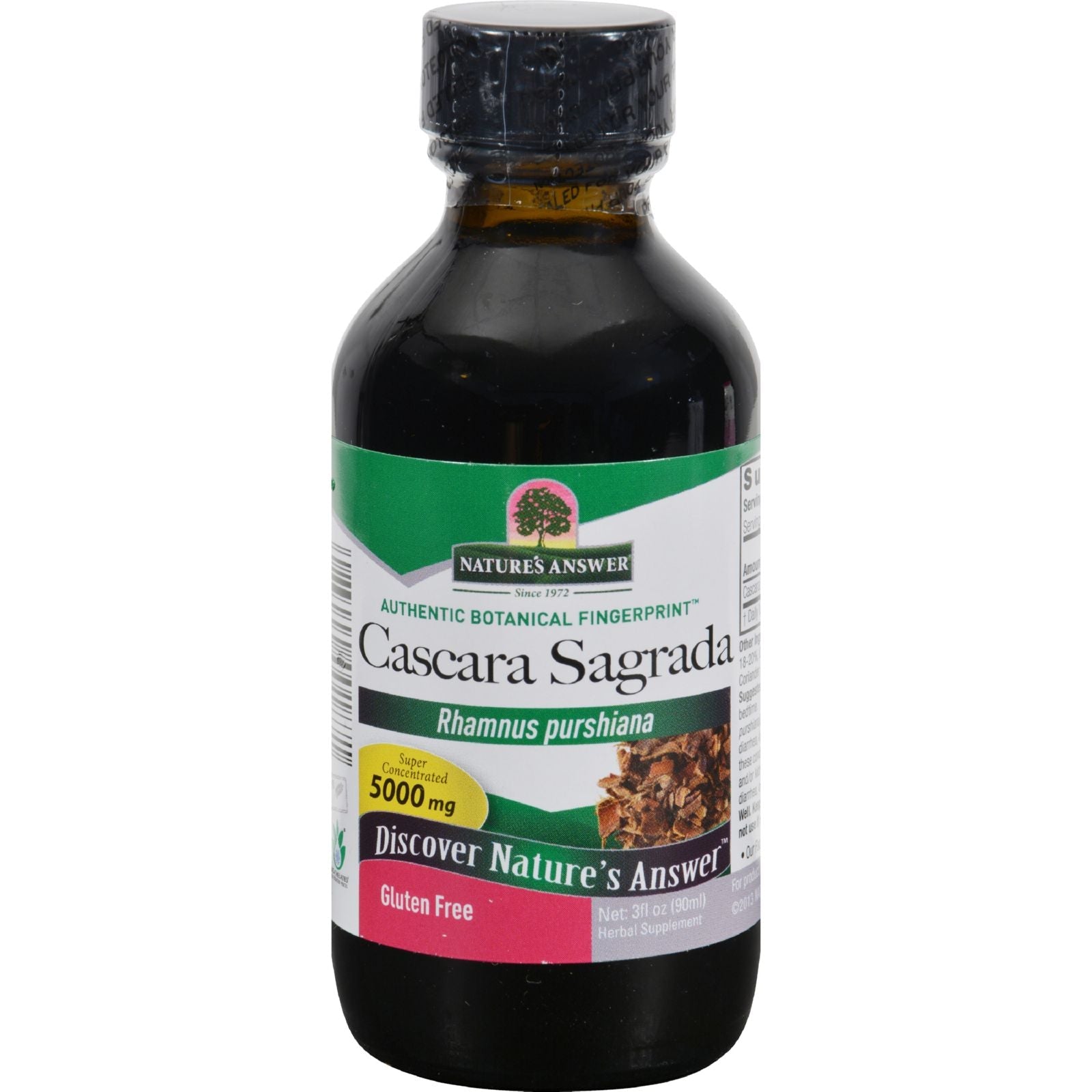 Corteza de cáscara sagrada de Nature's Answer, promueve la eliminación y digestión saludables (paquete de 3), 3 onzas líquidas 