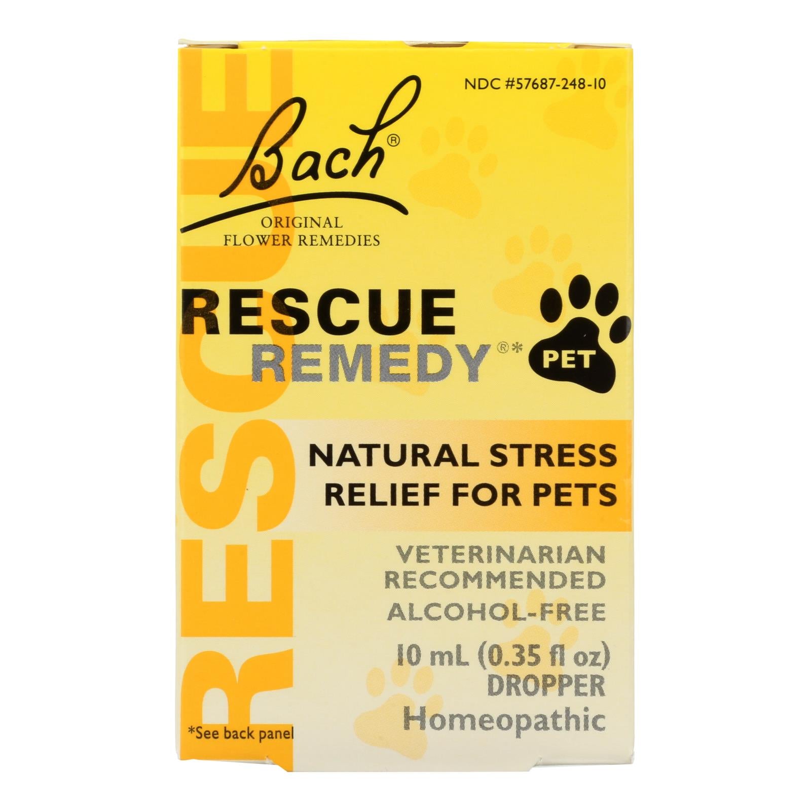 Flores de Bach Rescue Remedy: Alivio del estrés para mascotas - 0.34 onzas líquidas