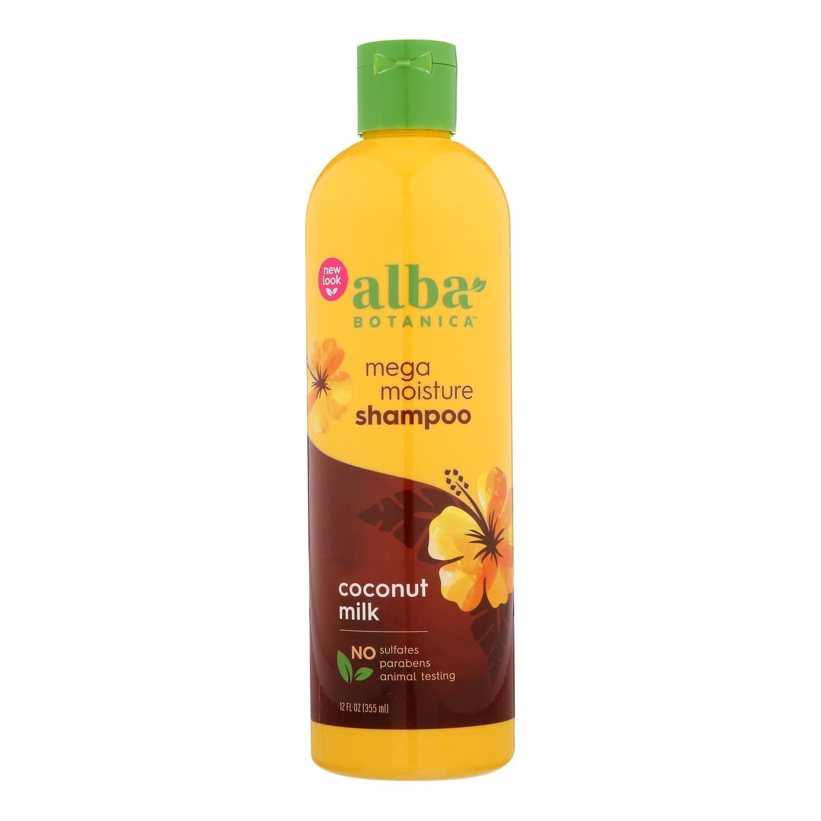 Champú nutritivo con leche de coco Alba Botanica - 12 onzas líquidas.