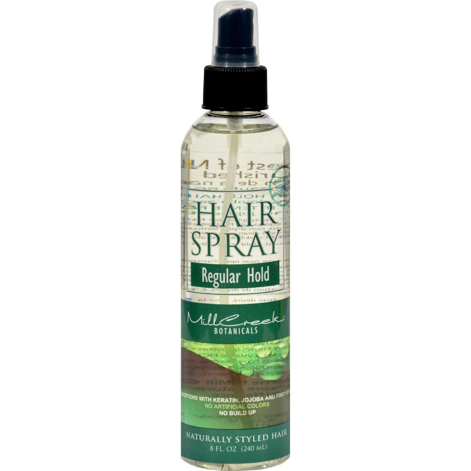 Laca para cabello de fijación regular Mill Creek - 8 onzas líquidas.