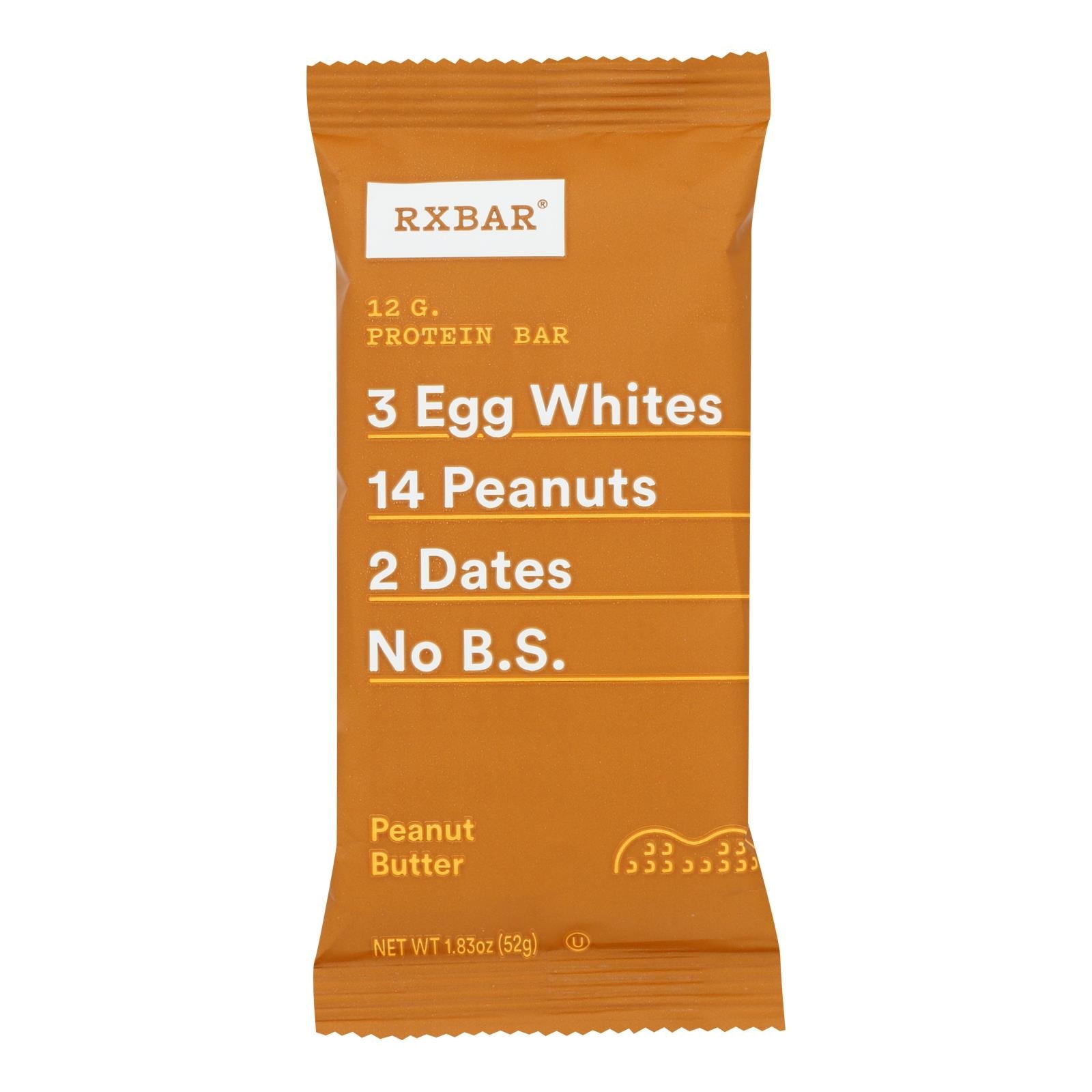 Barra de proteína Rxbar - Mantequilla de cacahuete - Caja de 12 - 54 g cada una