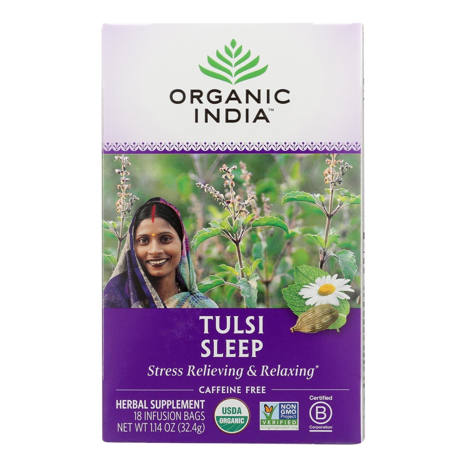 Organic India Tulsi True Wellness Sleep Tea (18 Tea Bags)
