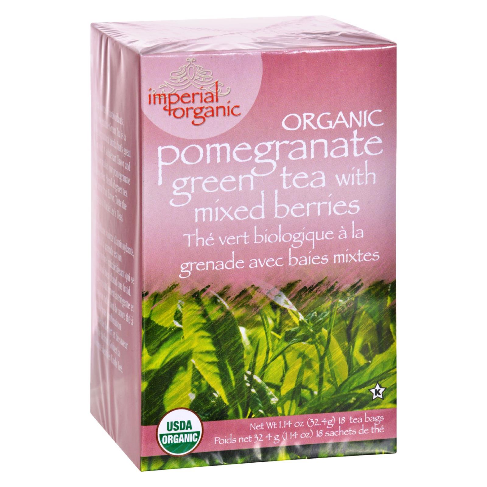 Té verde orgánico de granada con frutos rojos Uncle Lee, 18 unidades