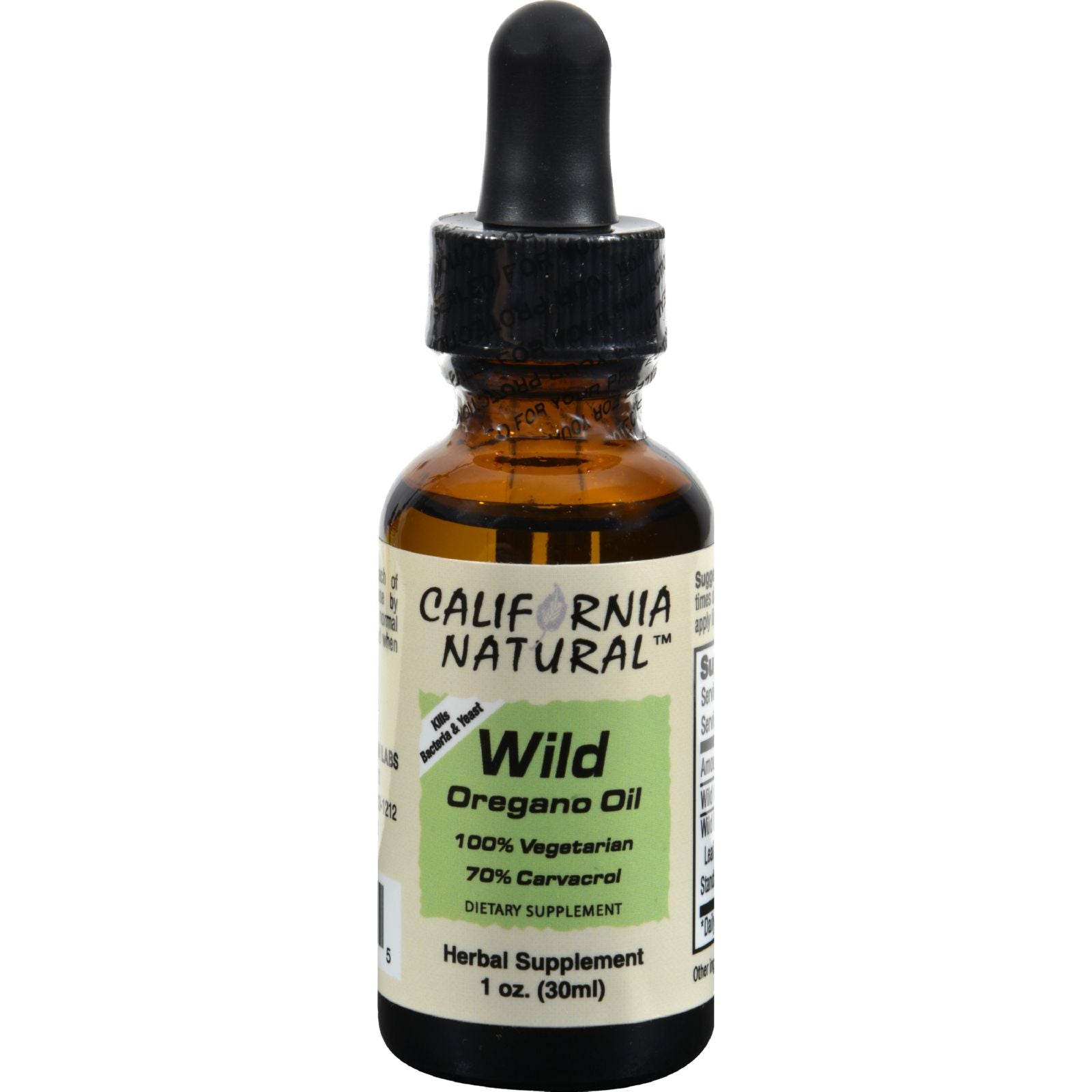 Aceite de orégano silvestre natural de California - 1 onza líquida