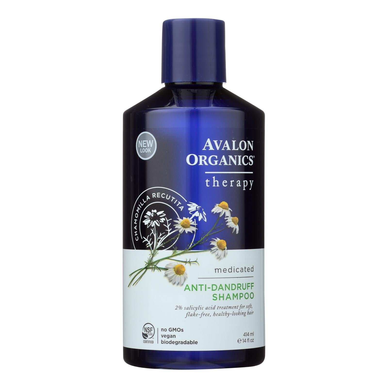 Champú anticaspa Avalon con piritionato de zinc para picazón y descamación del cuero cabelludo (14 oz)