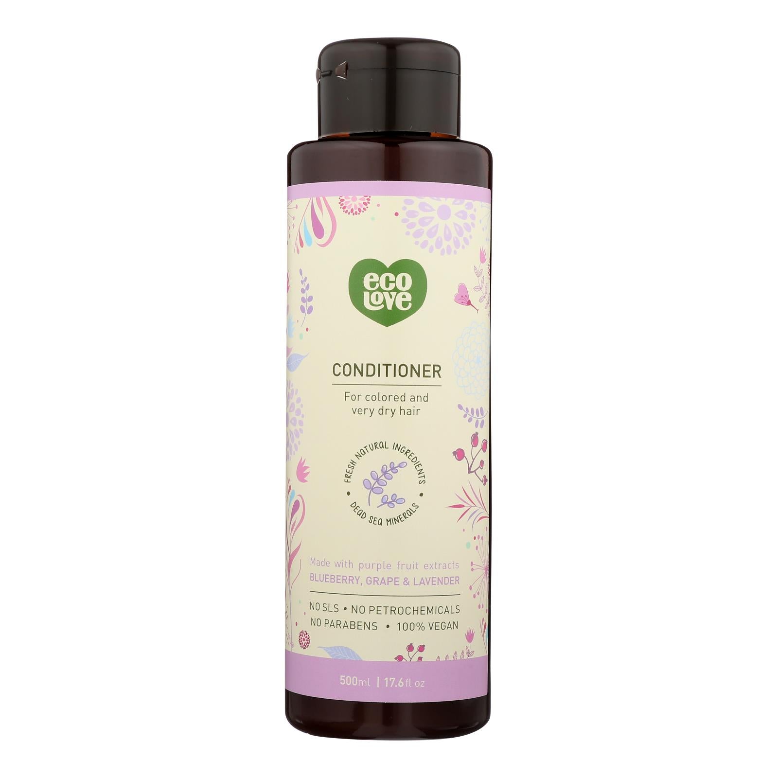 Acondicionador Ecolove Purple Fruit para cabello teñido y seco - 500 ml