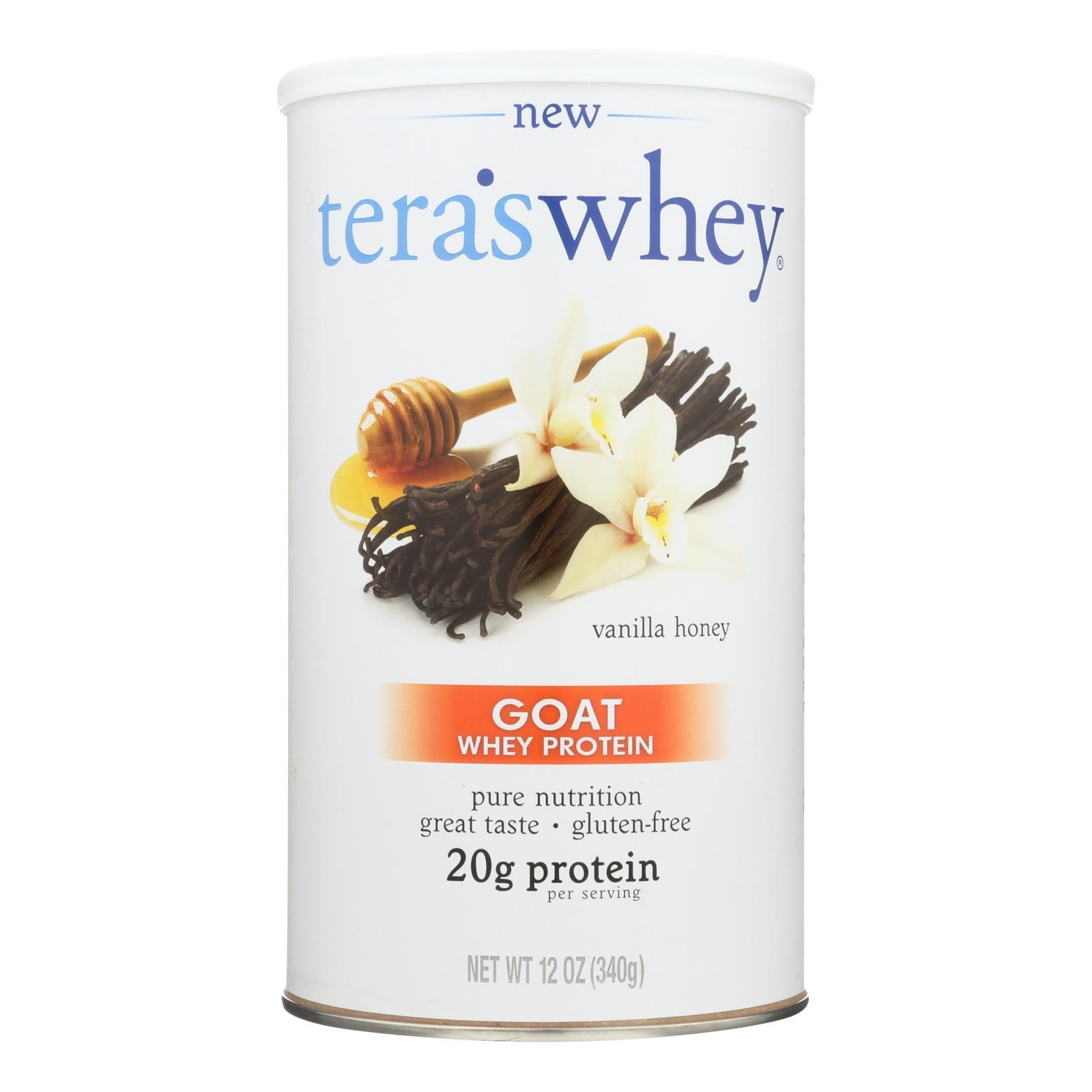 Proteína de suero de leche Tera's (12 oz) - Miel de vainilla y cabra