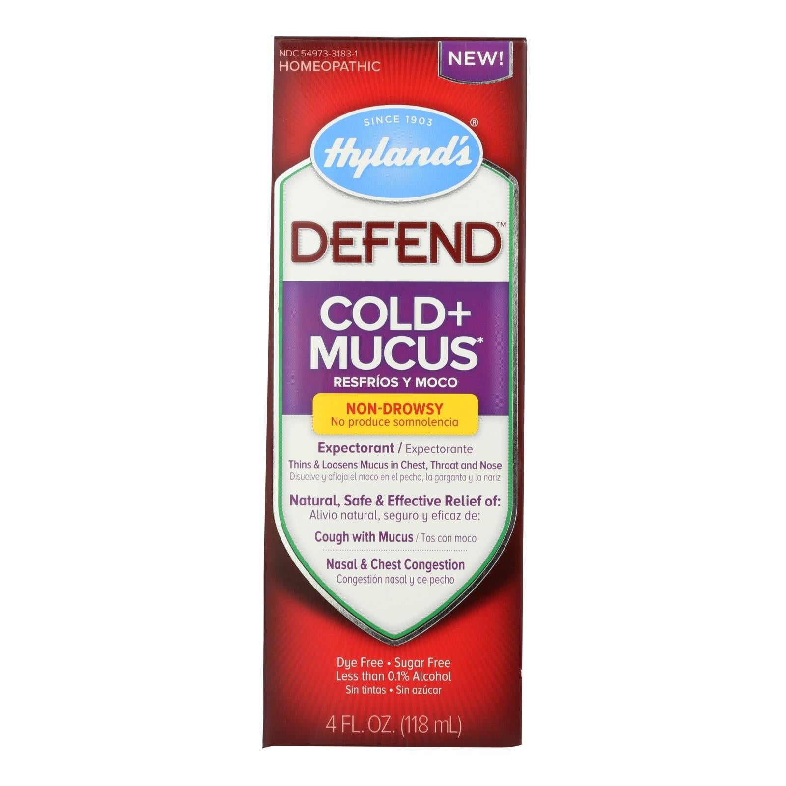 Spray homeopático para el resfriado y la mucosidad de Hyland's, 118 ml