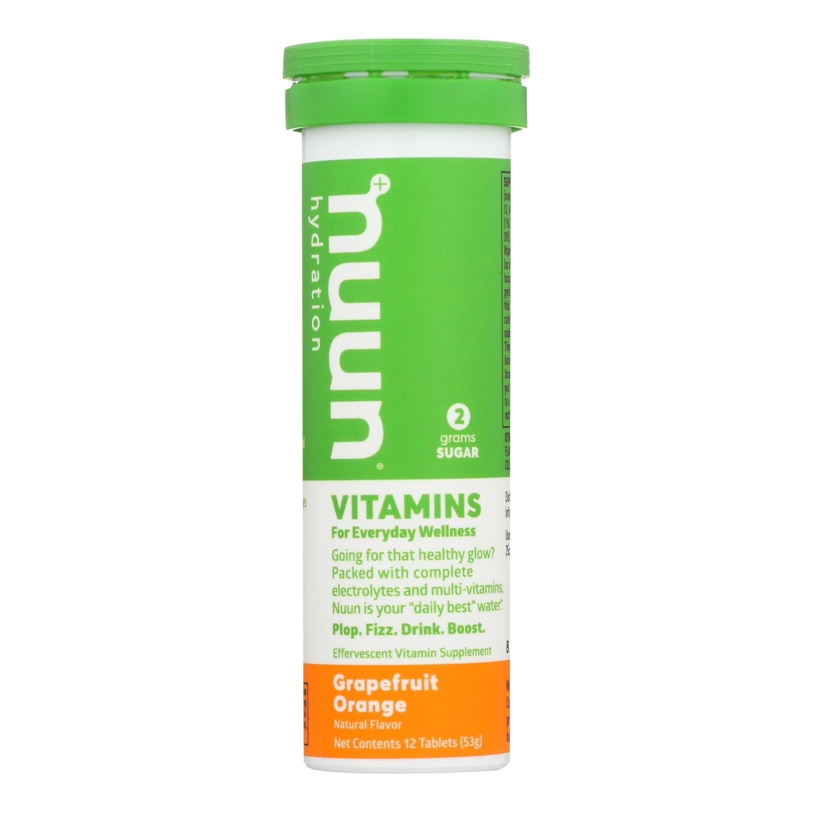 Comprimidos efervescentes Nuun Vitamins (paquete de 8 a 12 comprimidos) - Pomelo y naranja