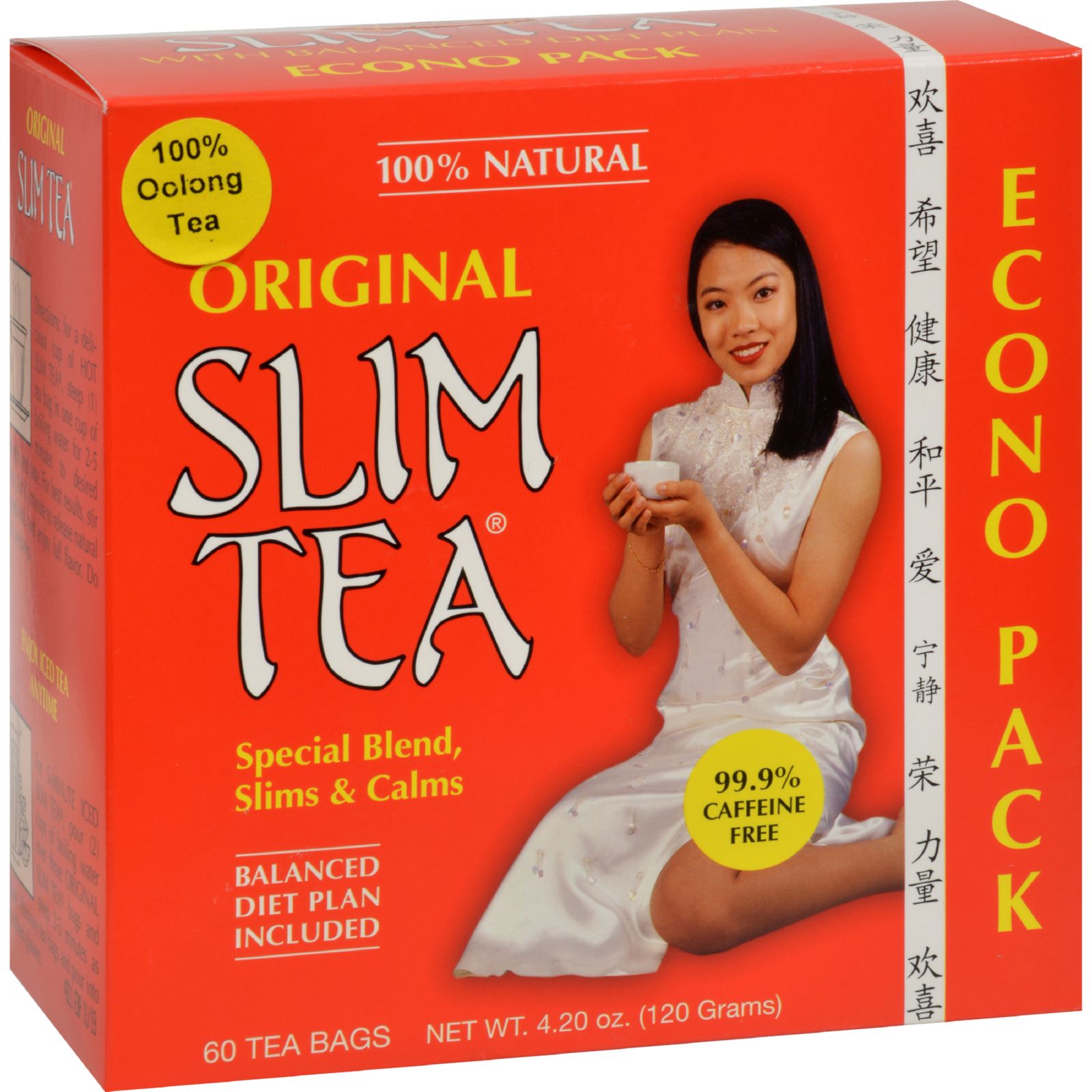 Té Slim Tea Original de Hobe Labs, 60 unidades