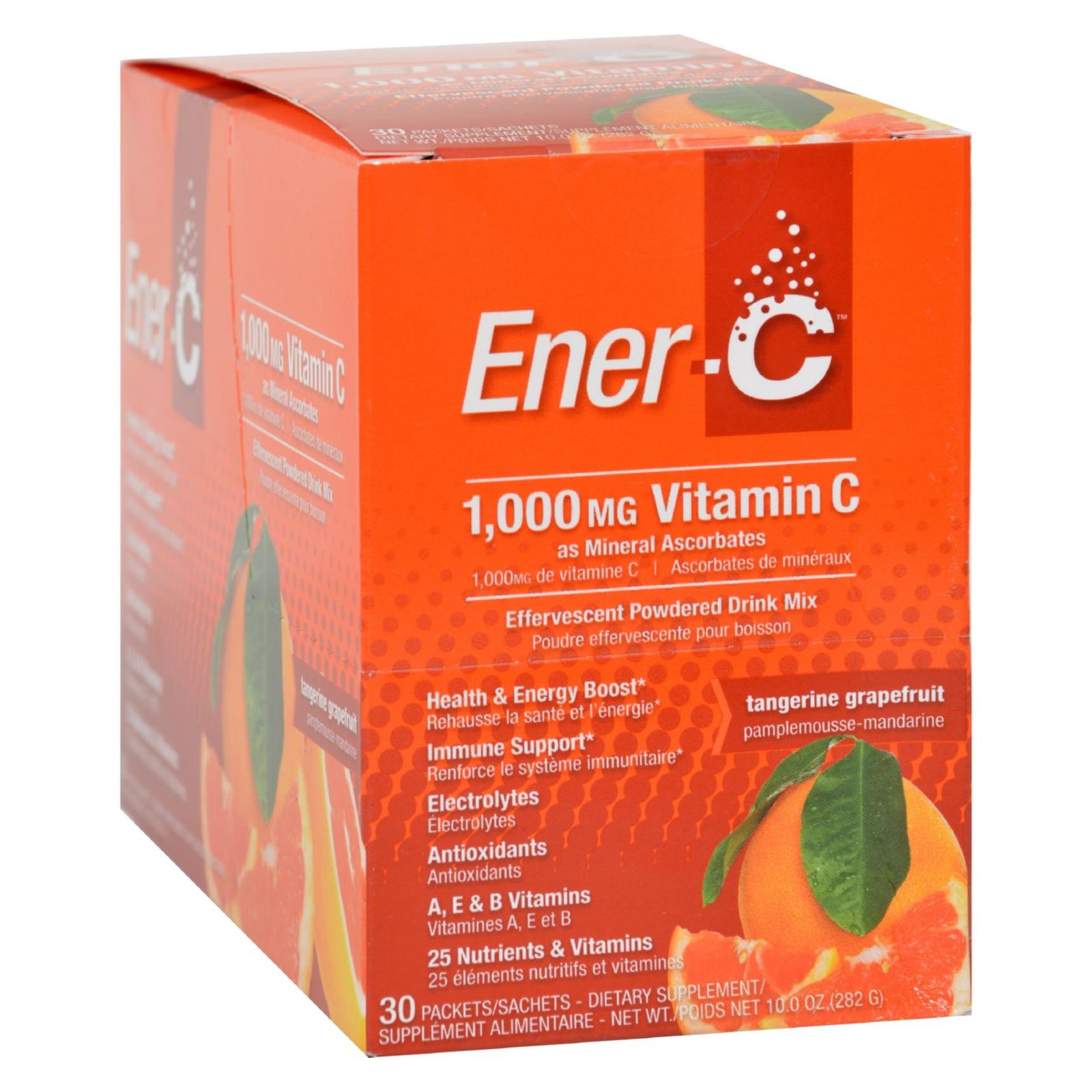 Bebida vitamínica Ener-C, sabor mandarina y pomelo, 1000 mg (paquete de 30)