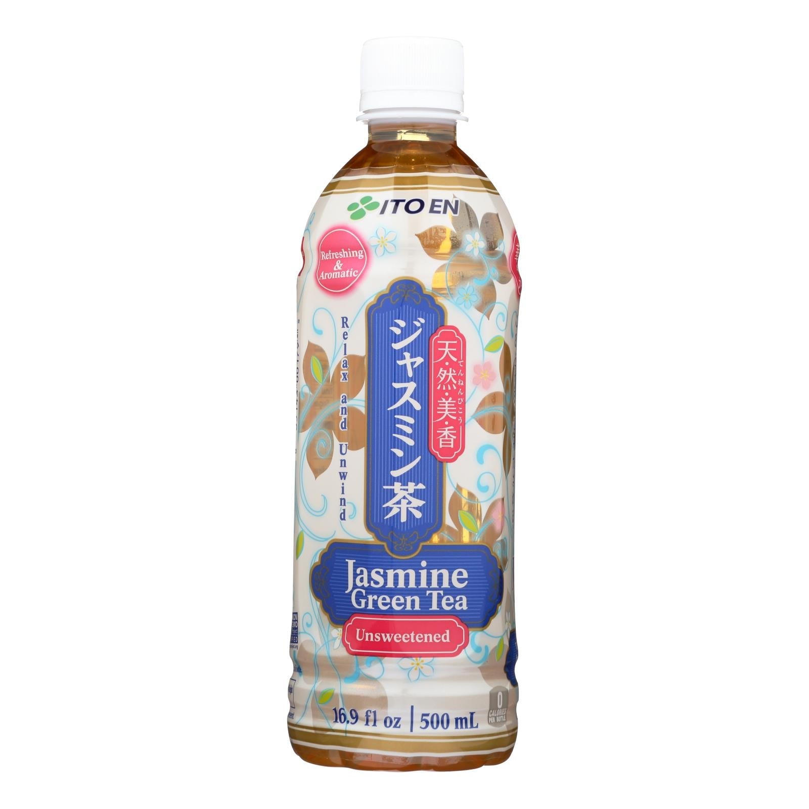 Té verde de jazmín tradicional sin azúcar Ito En (paquete de 12) - 16.9 oz