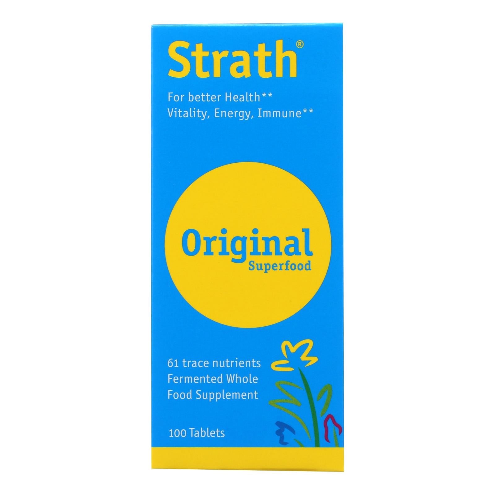 Suplemento alimenticio integral Bio-Strath, comprimidos para el estrés y la fatiga (paquete de 100)