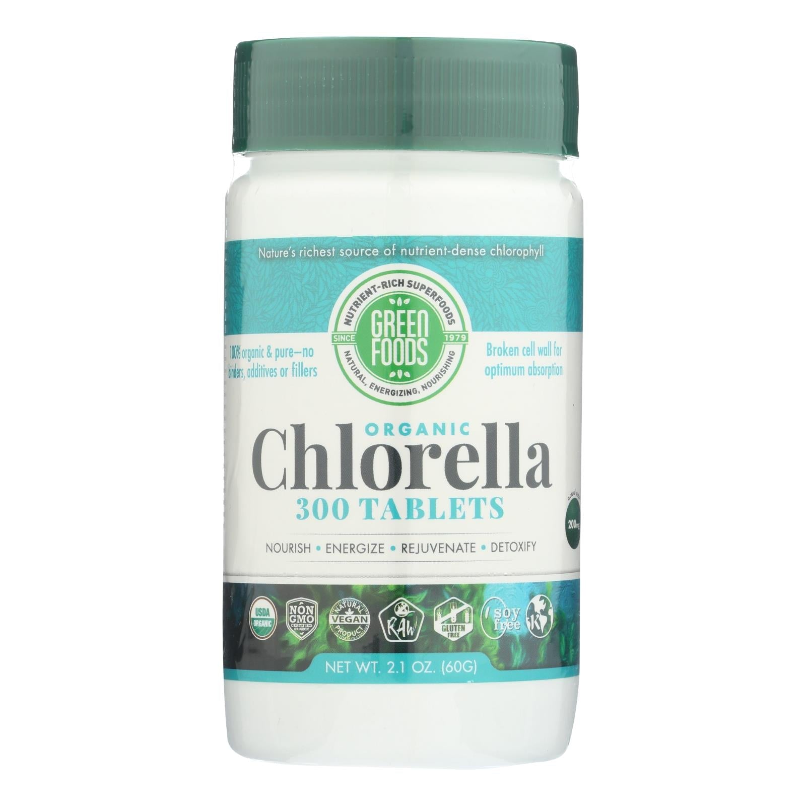 Comprimidos de Chlorella de 200 mg de Organic Green Foods (300 comprimidos)