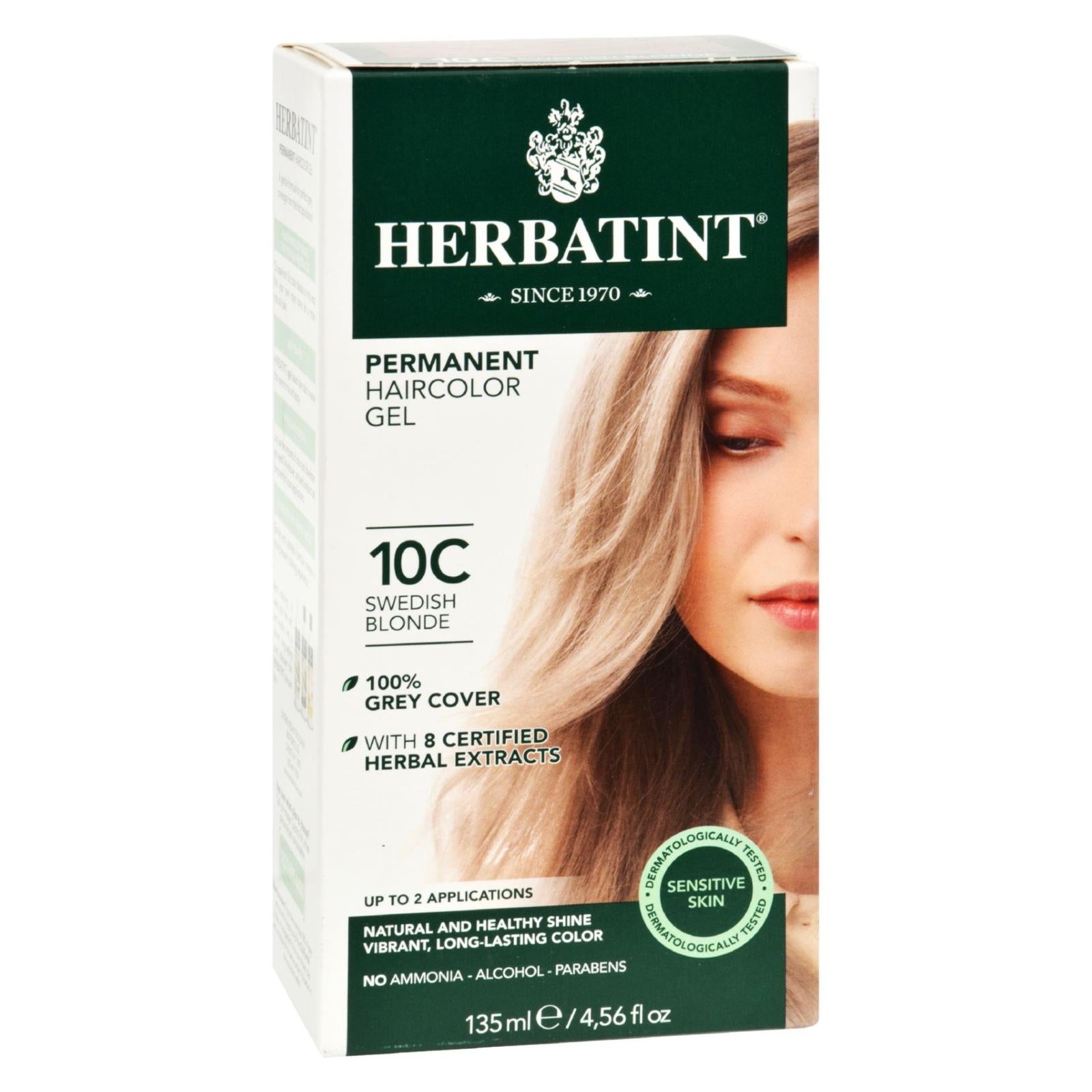Kit de coloración para el cabello Herbatint: Rubio sueco ceniza 10C 