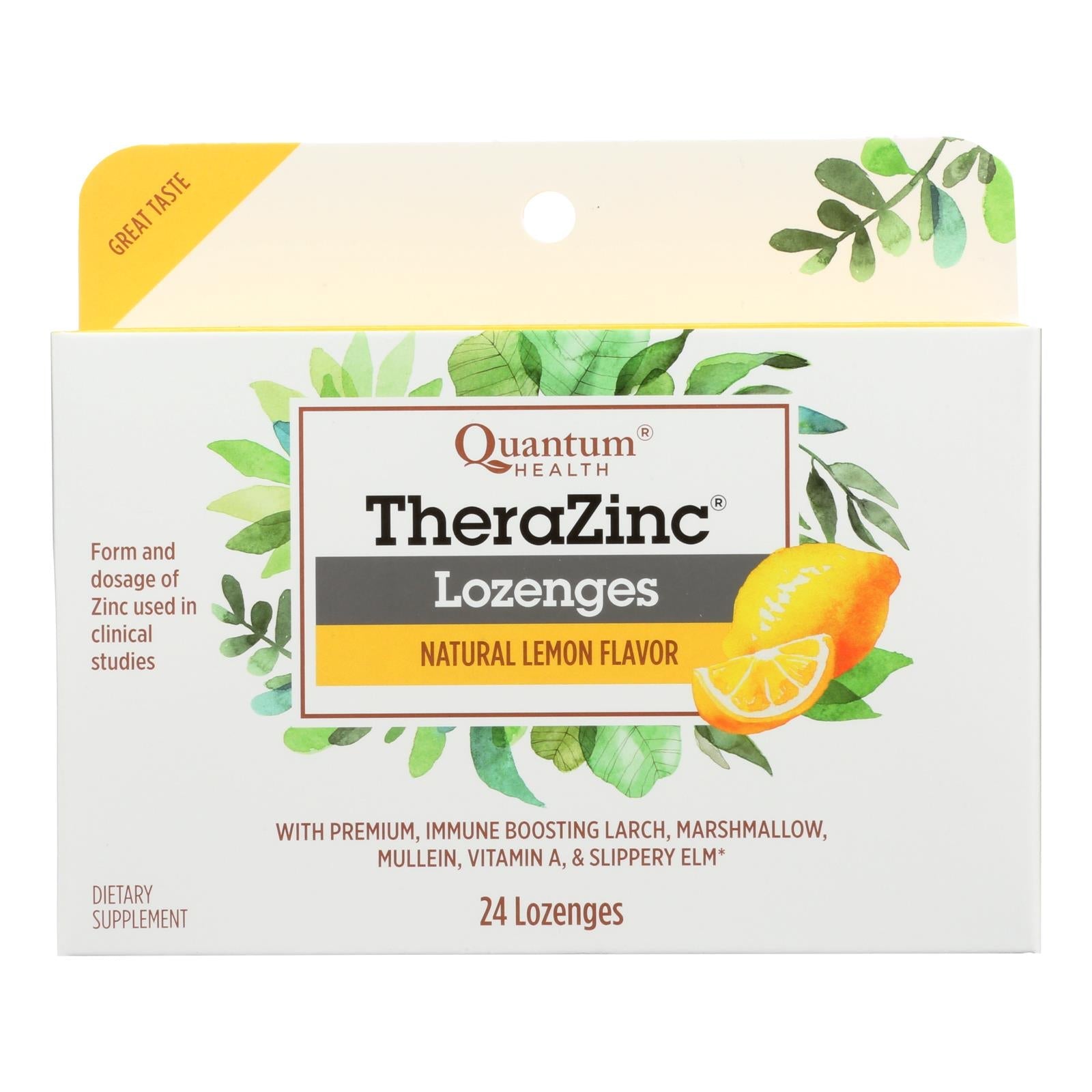 Pastillas Quantum Therazinc Cold Season Plus, limón, 14 mg, 24 unidades