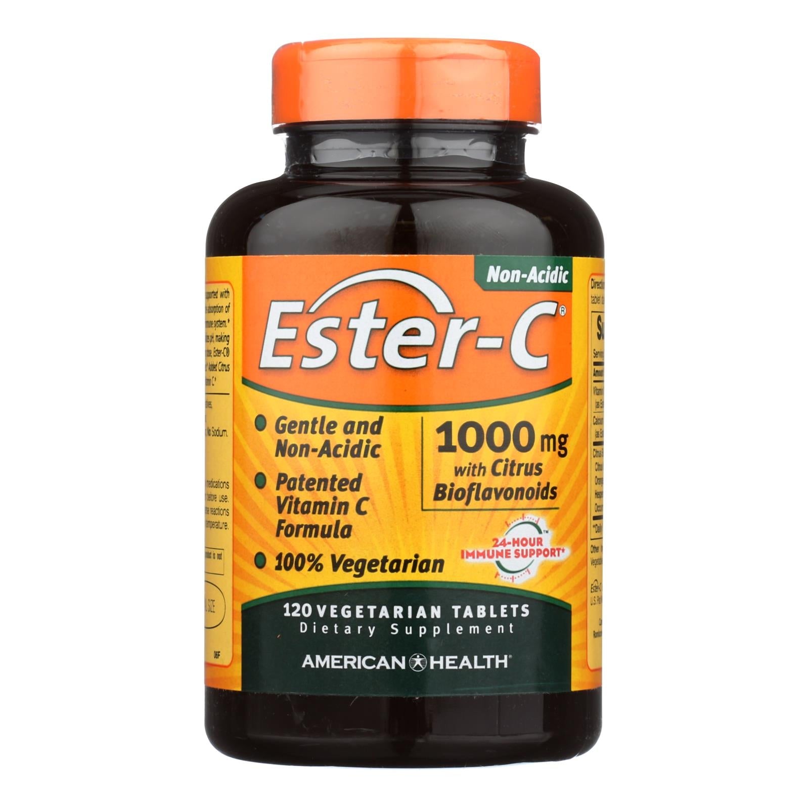 Ester-C de American Health (1000 mg de vitamina C con bioflavonoides cítricos) - Envase de 120 comprimidos vegetarianos