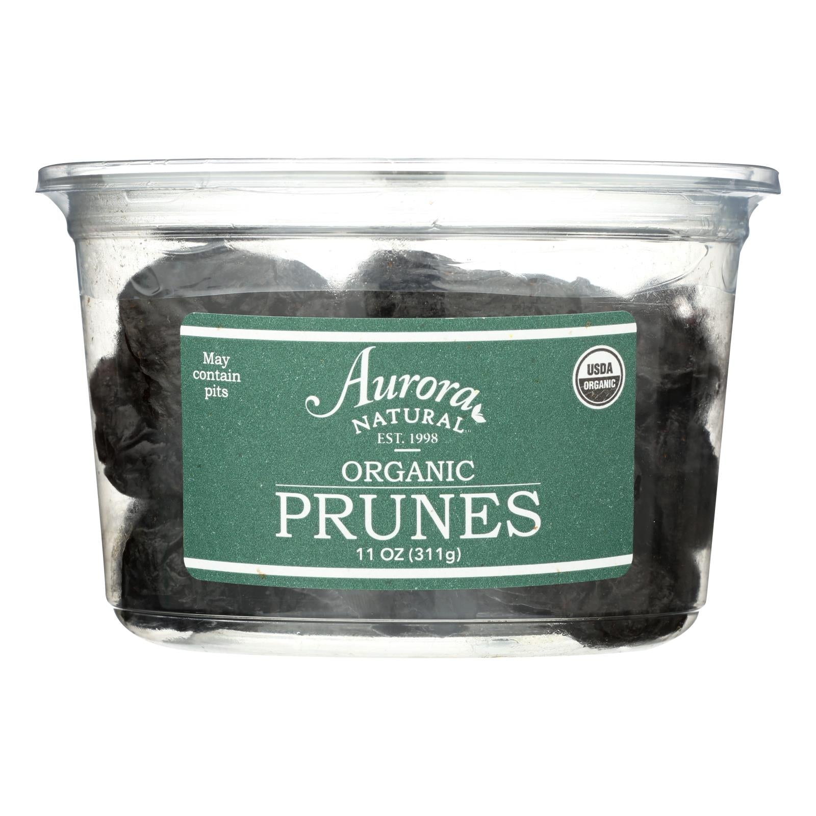 Aurora Natural Organic Prunes, 11 Oz. (Pack of 12)