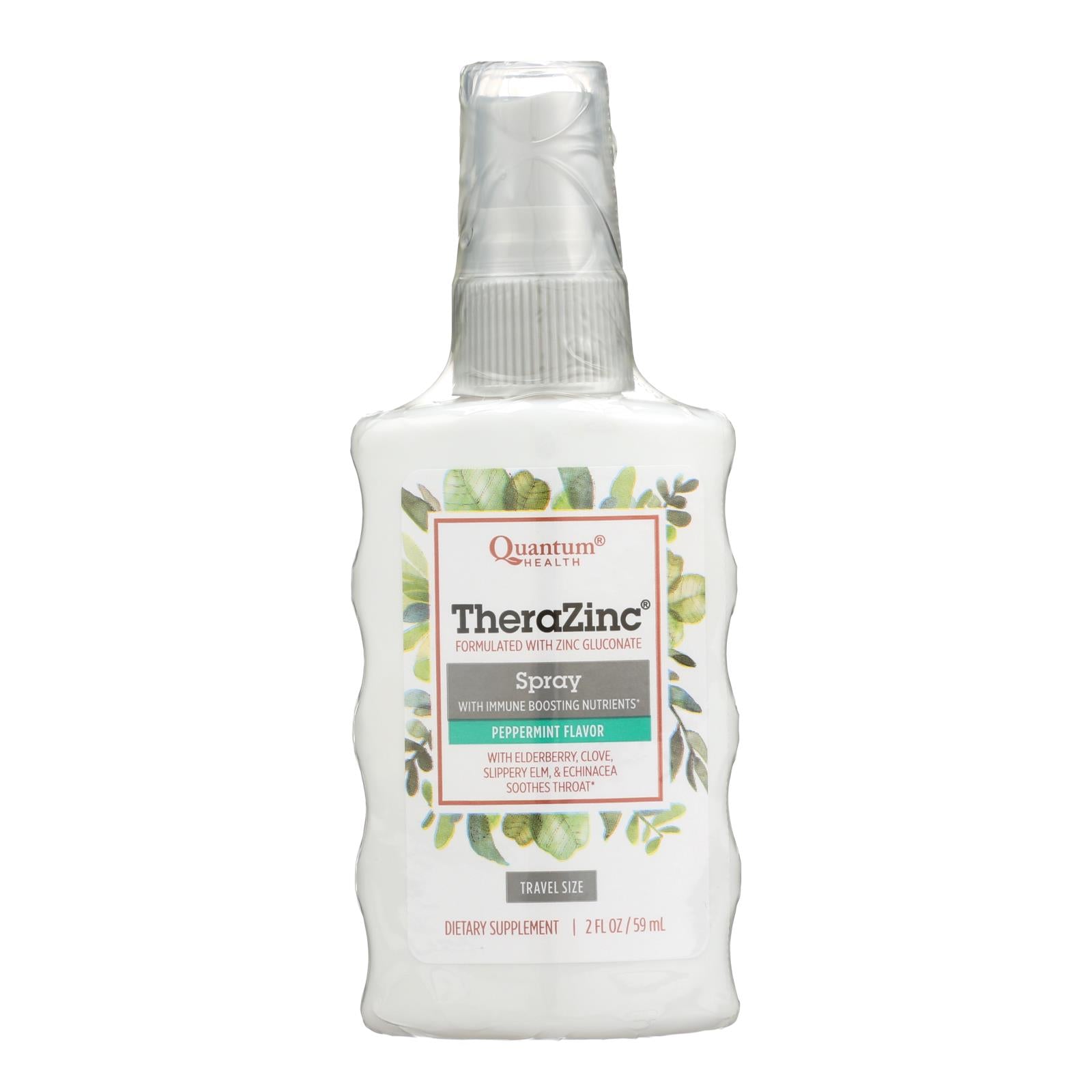 Espray calmante para la garganta Thera-Zinc de Quantum Research (paquete de 56 ml)