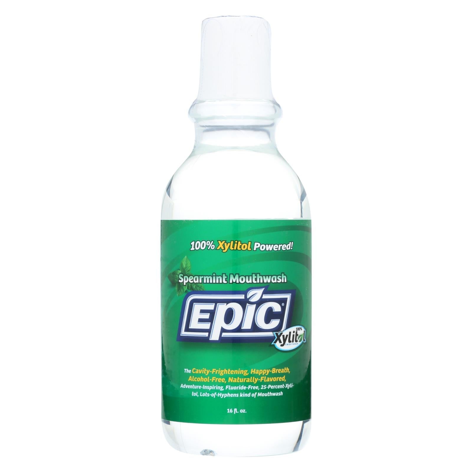 Enjuague bucal antibacteriano Epic Dental Xylitol - Sabor a menta verde - 16 oz.