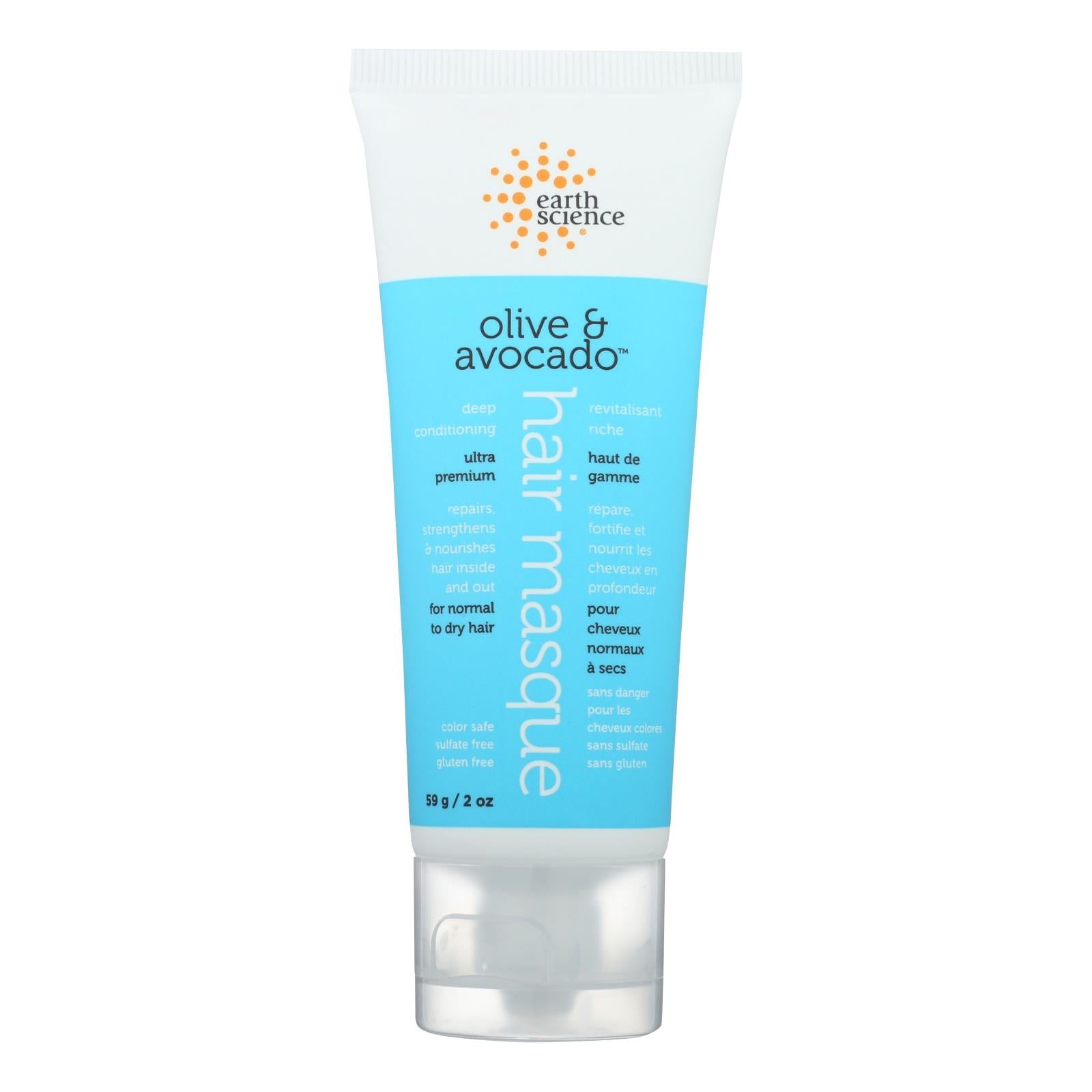 Mascarilla capilar acondicionadora profunda Earth Science - 2 onzas líquidas